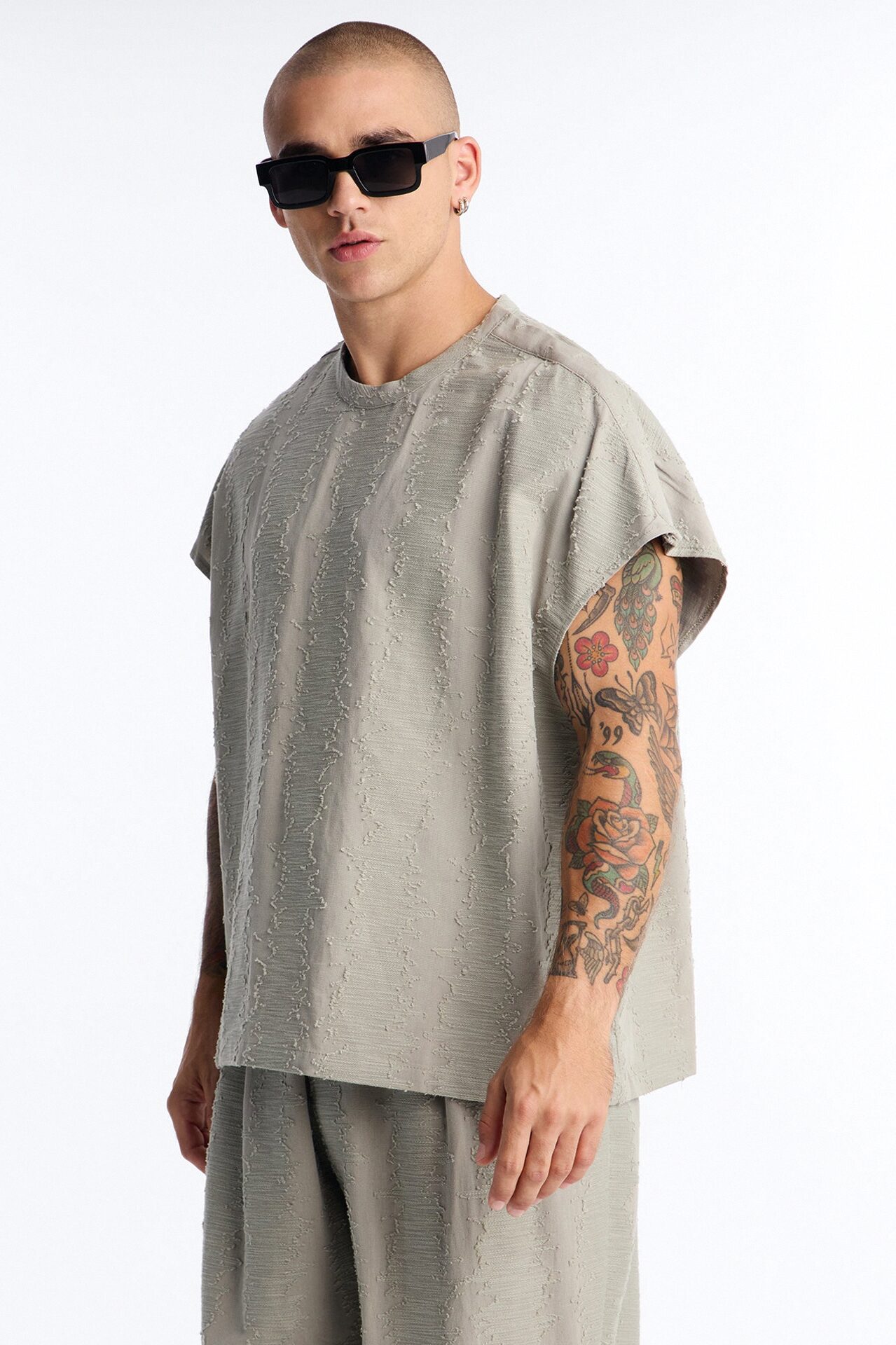Relaxed Sands Of Time Sleeveless Tee - Sage