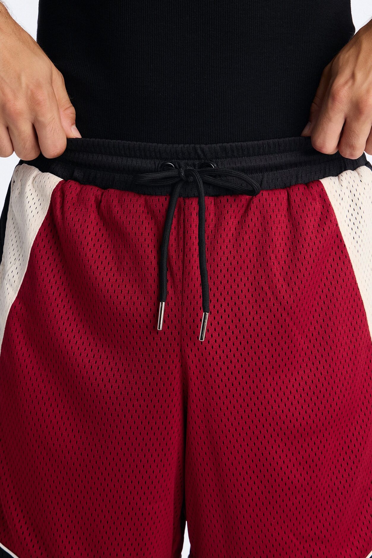 Marcello Relaxed Mesh Short - Red/combo