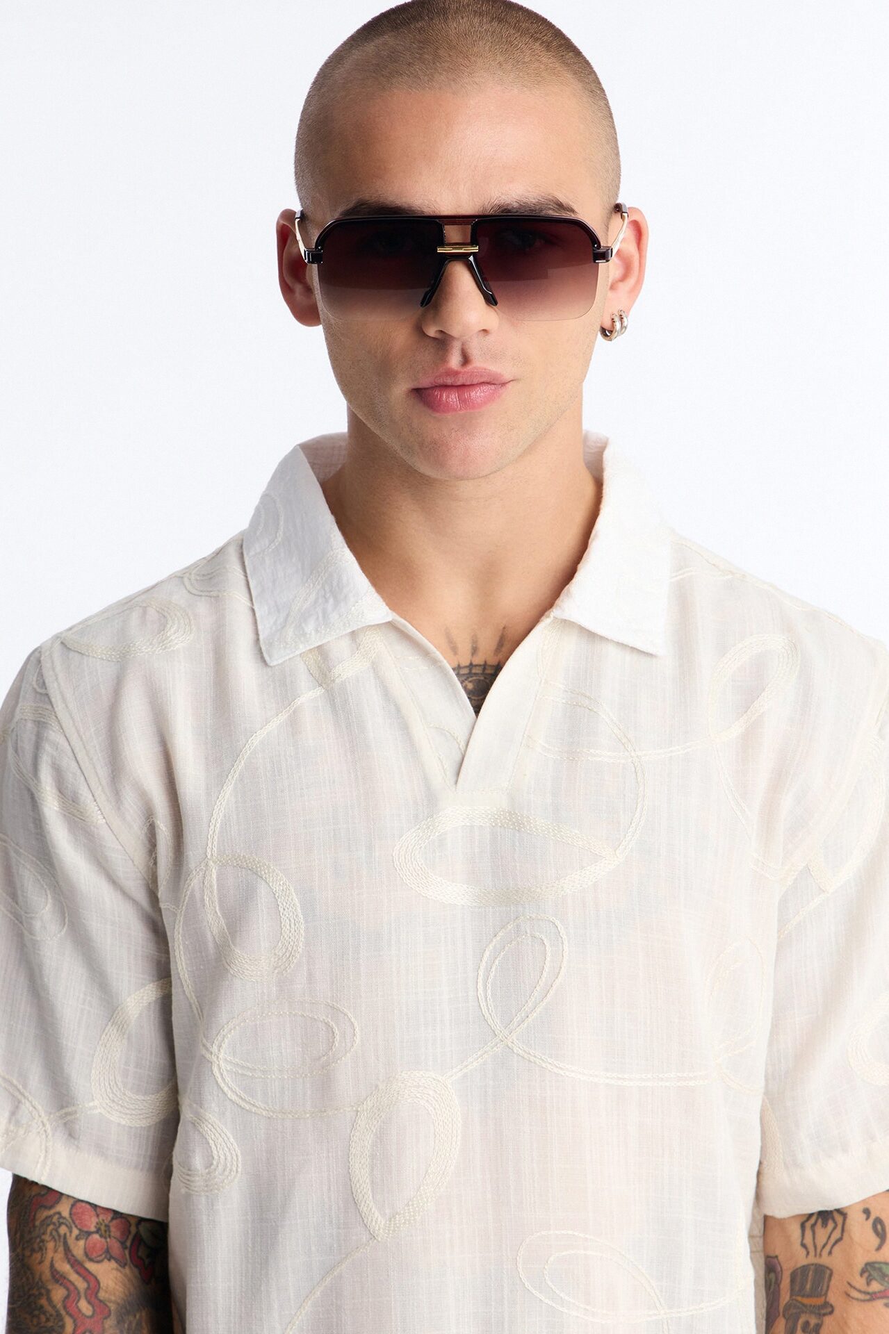 No Closure Aviator Sunglasses - Brown
