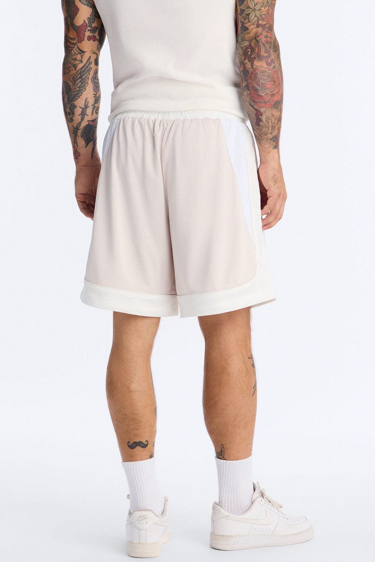 Marcello Relaxed Mesh Short - Cream/combo