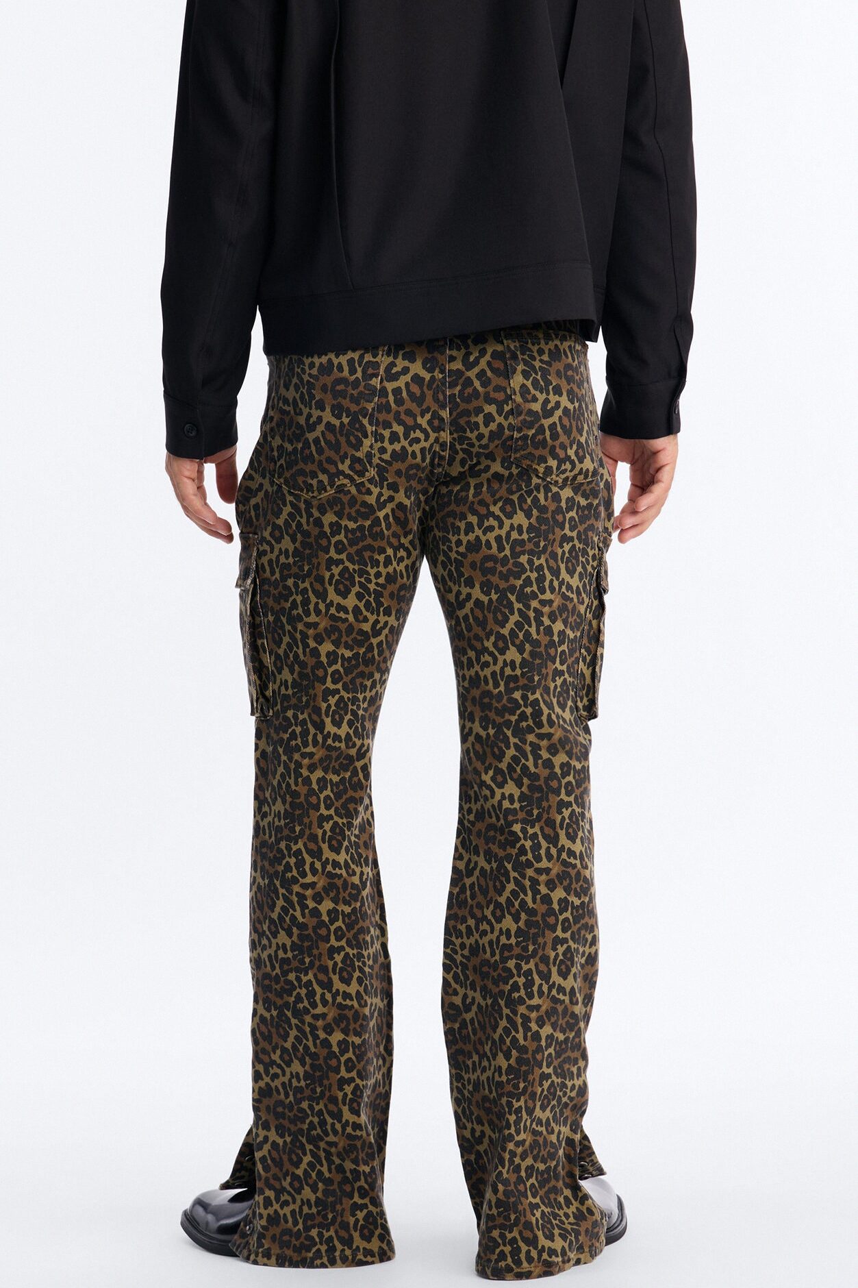 Stacked Slim Flare Wildin Out Snap Slit Jean - Brown