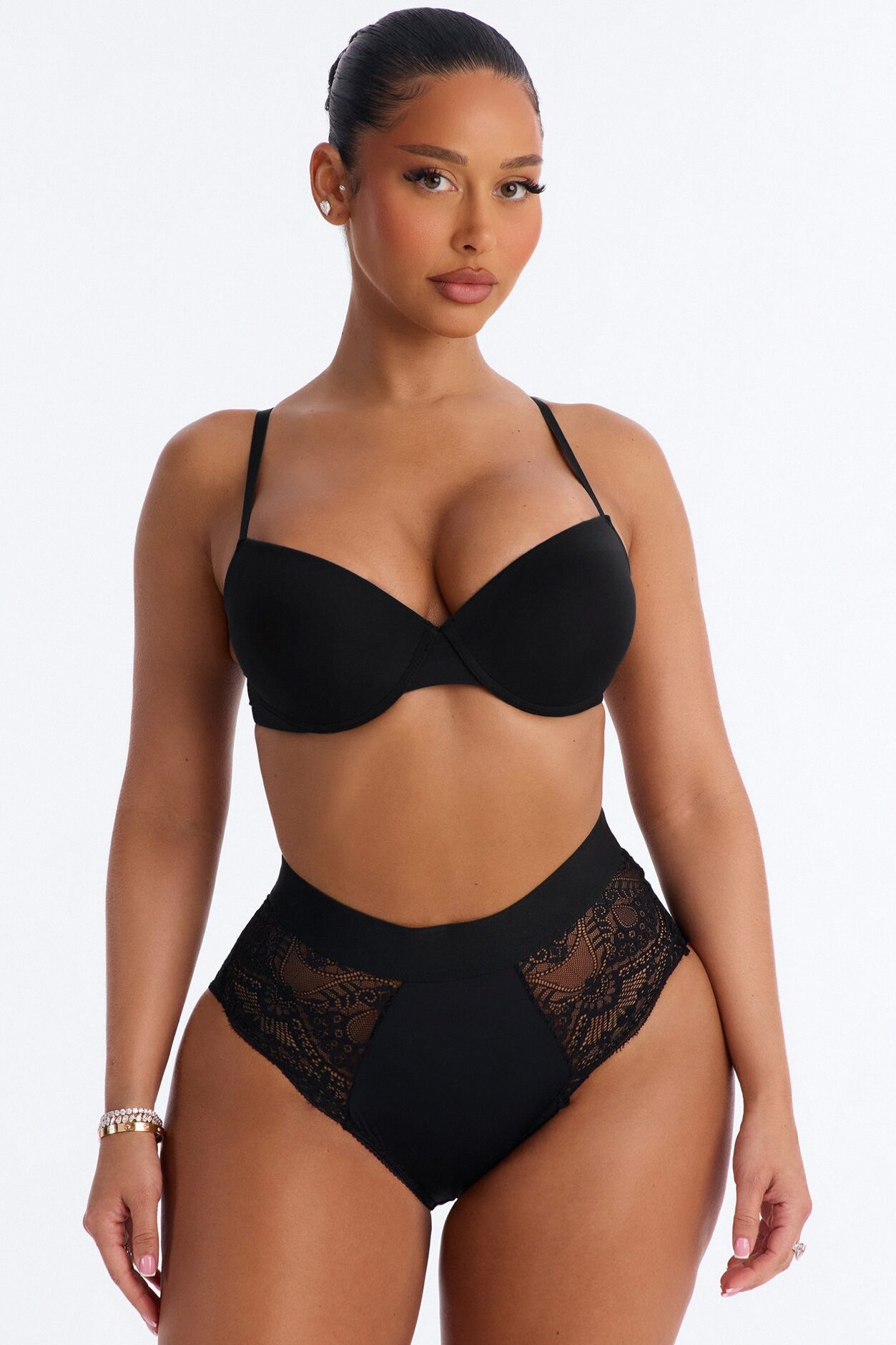 Savanah High Waist Shaping Brief Panty - Black