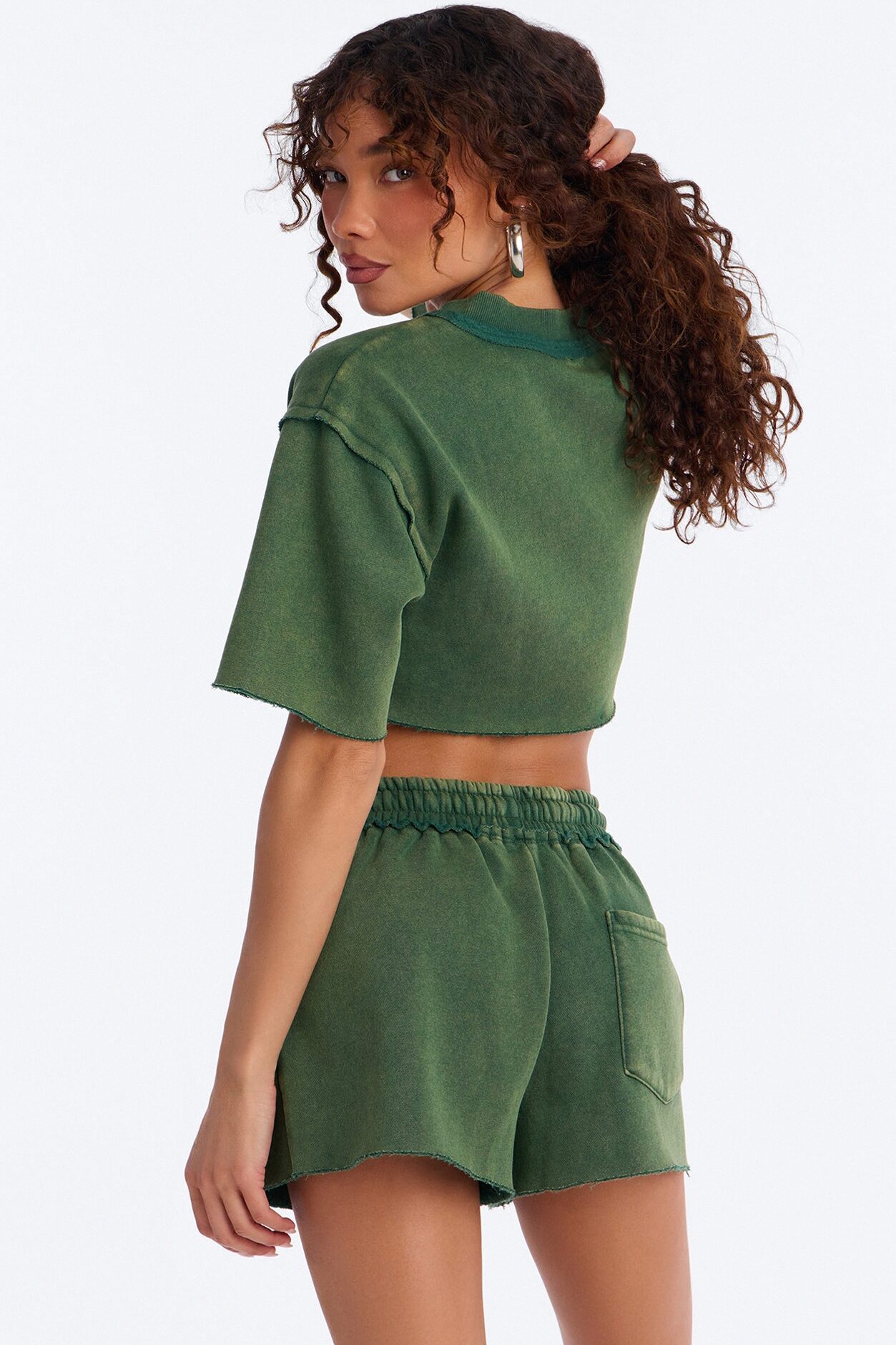 Julia Fleece Short Set - Green