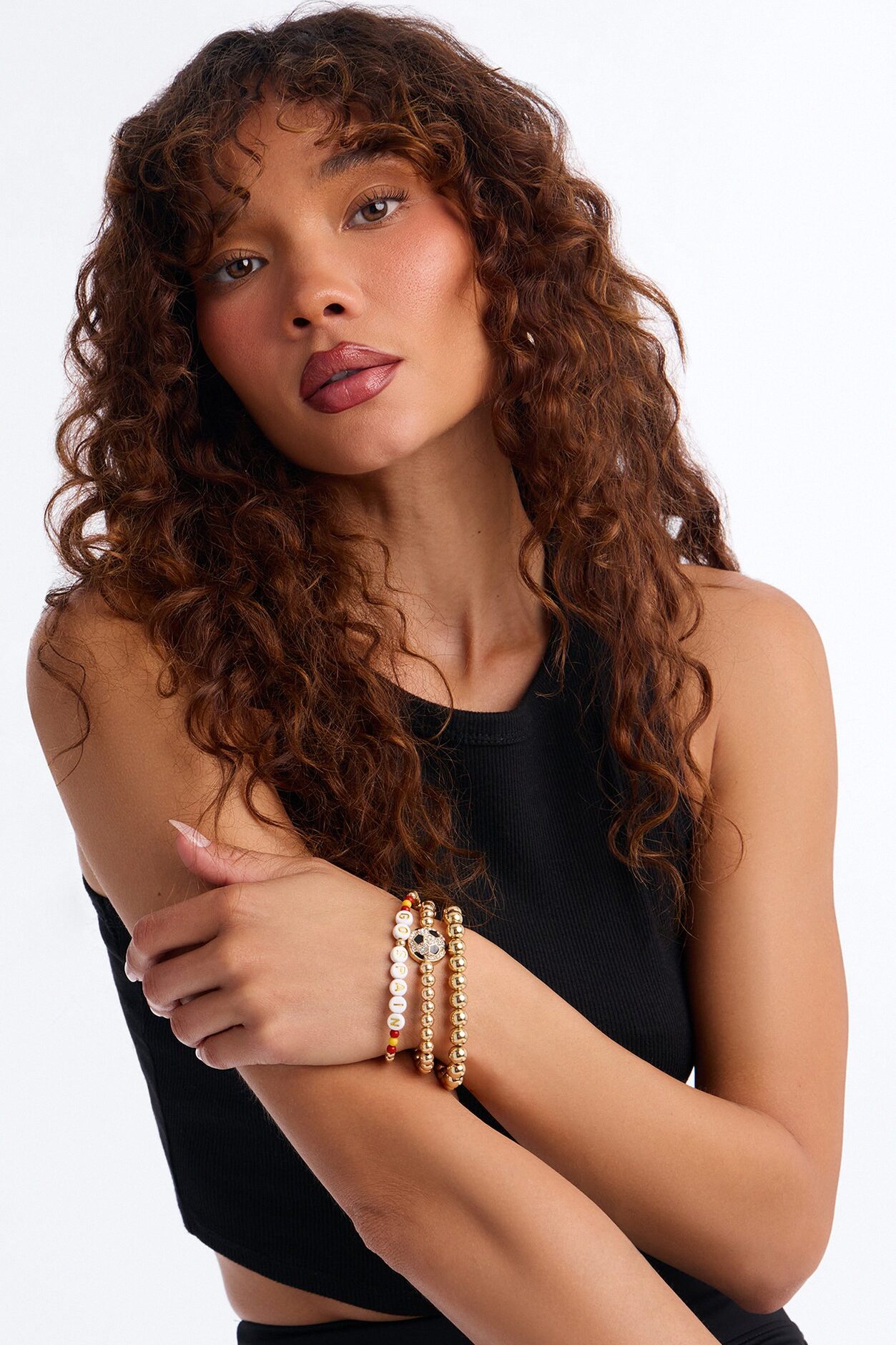 Go Spain Soccer 3 Piece Bracelet Set - Gold