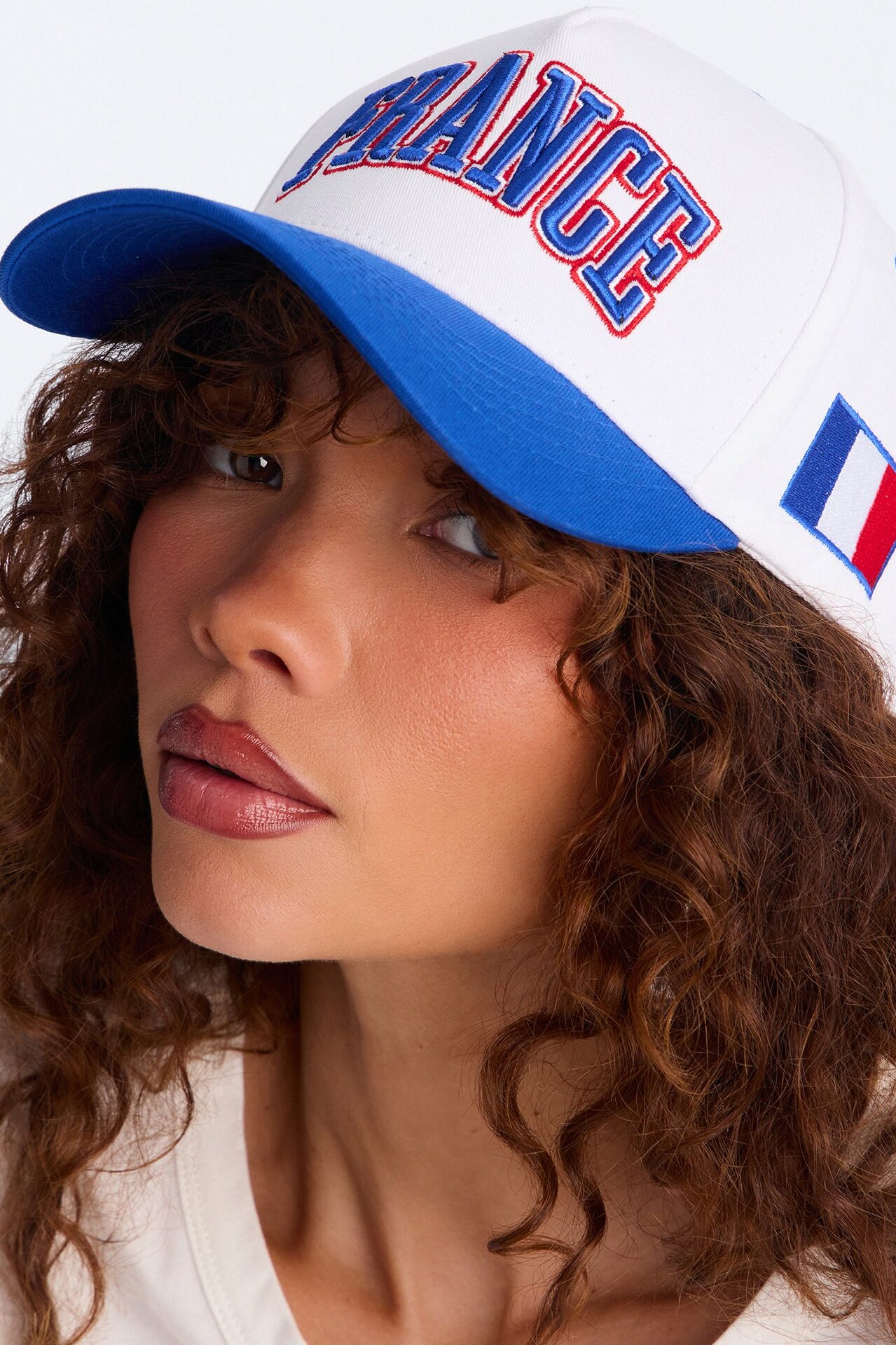 France Love Baseball Hat - White/Blue