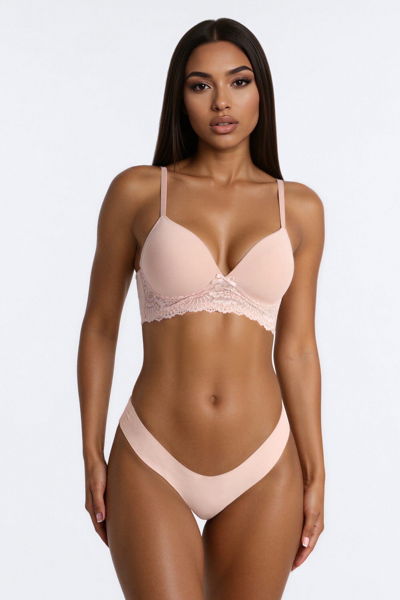 Sweet Support Wireless Smoothing Push Up Bra - Peach