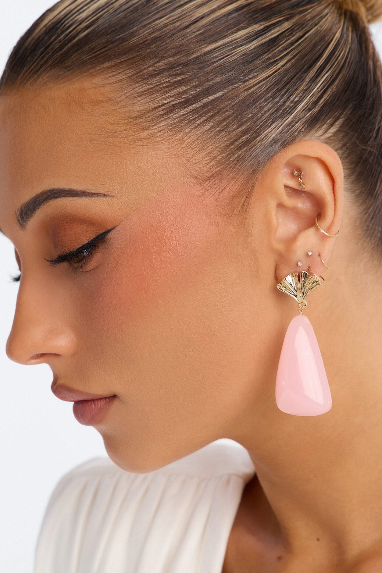 Poolside Drip Earrings - Pink