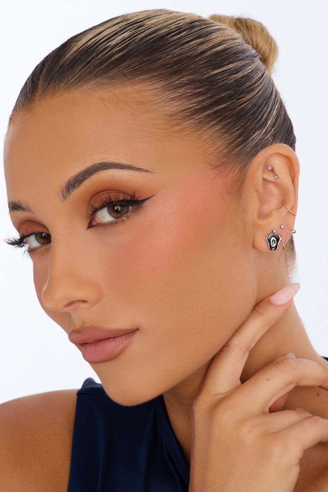 Western Treasures 7 Pair Multi Earring Set - Black/Silver