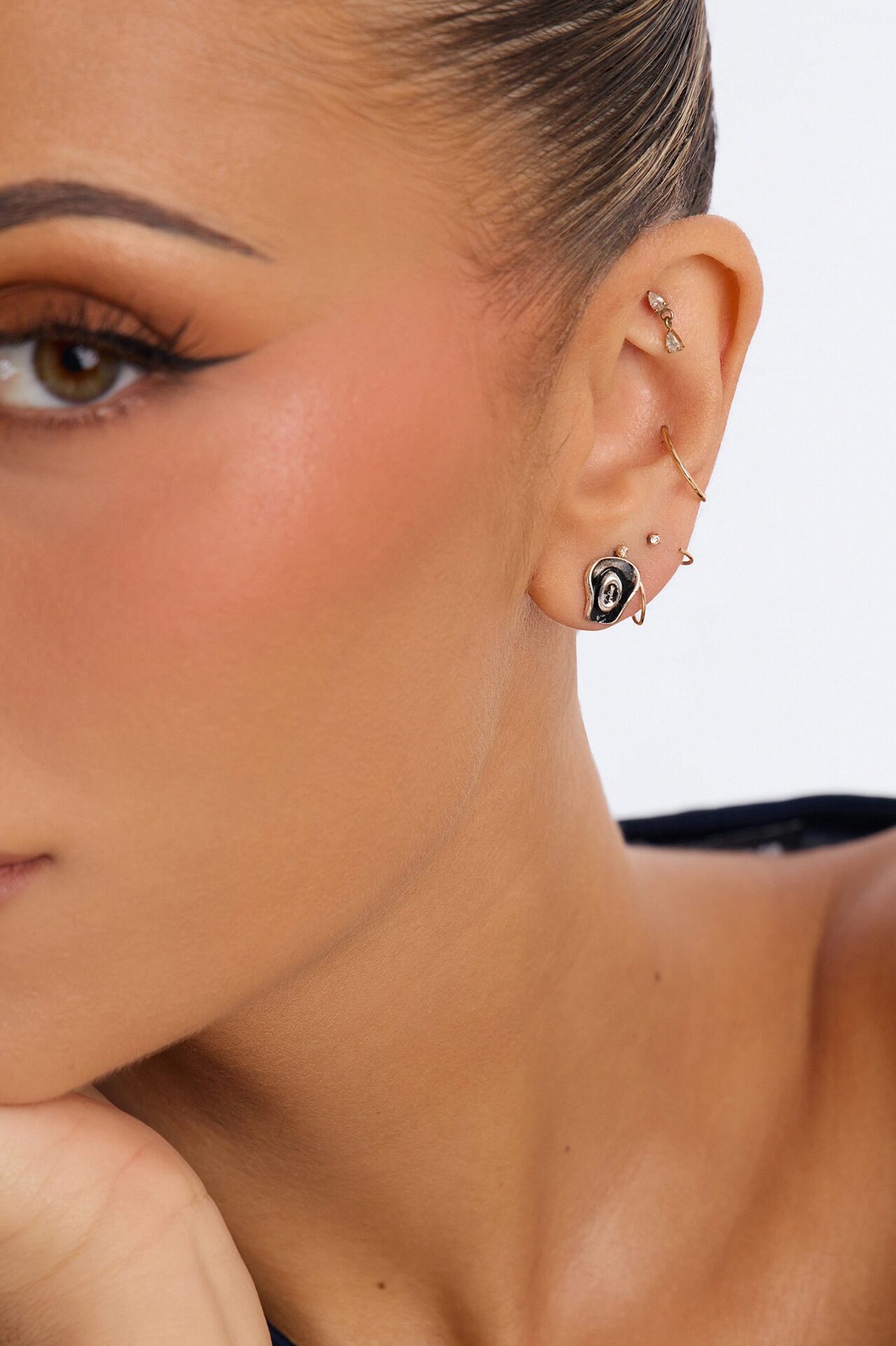 Western Treasures 7 Pair Multi Earring Set - Black/Silver