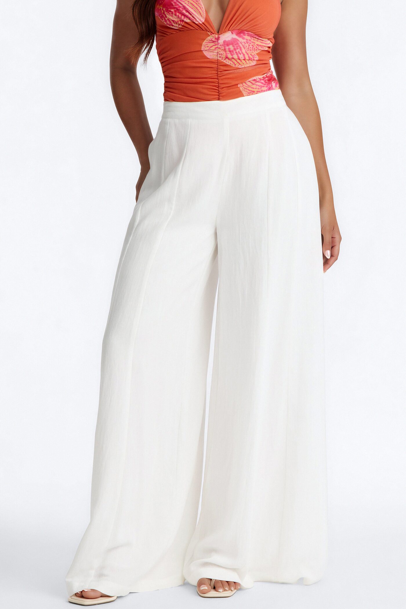 Kimia Mid Rise Extra Wide Leg Pant 33″ - White