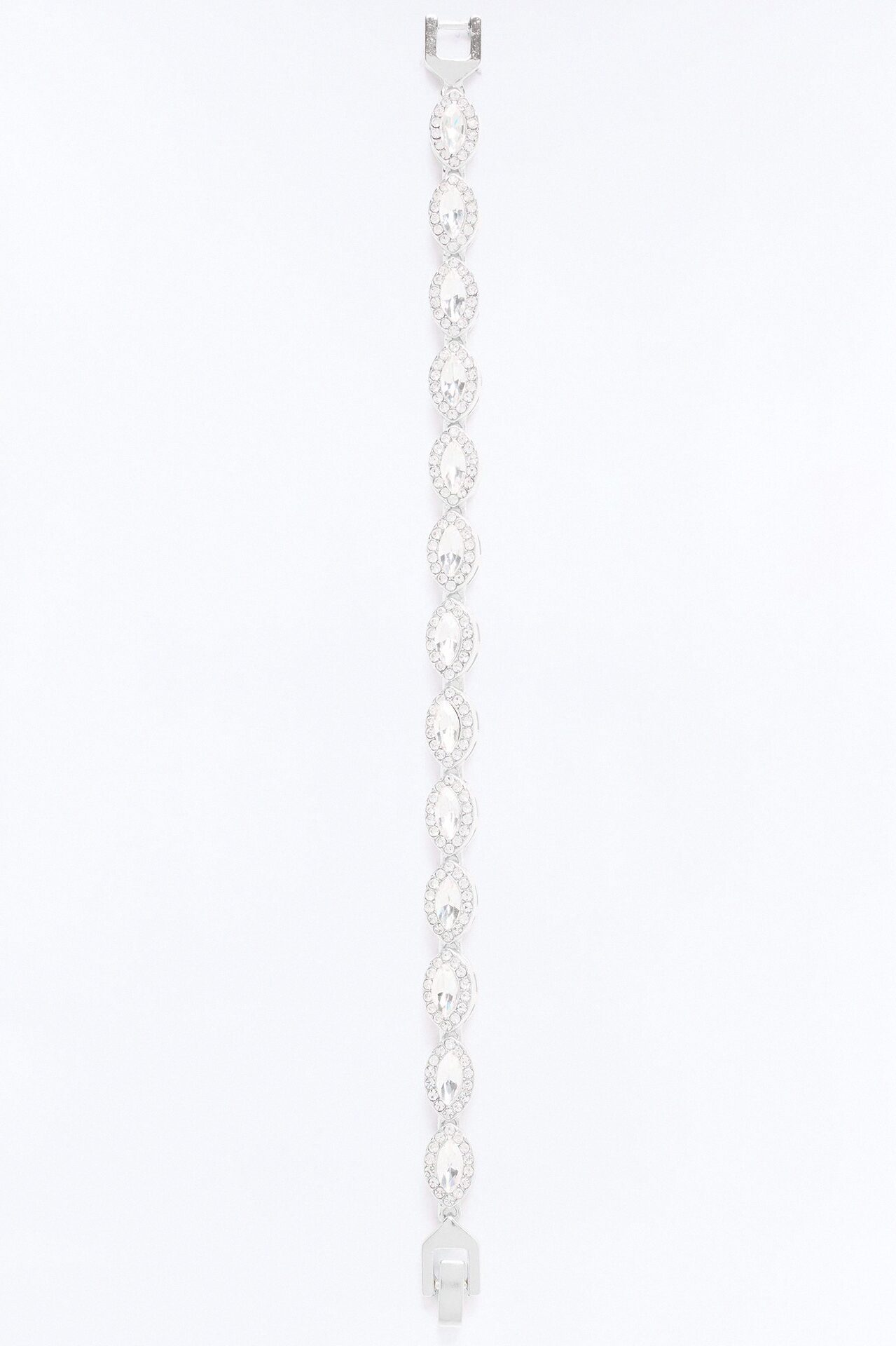 Seek No Evil Iced Evil Eye Bracelet - Silver