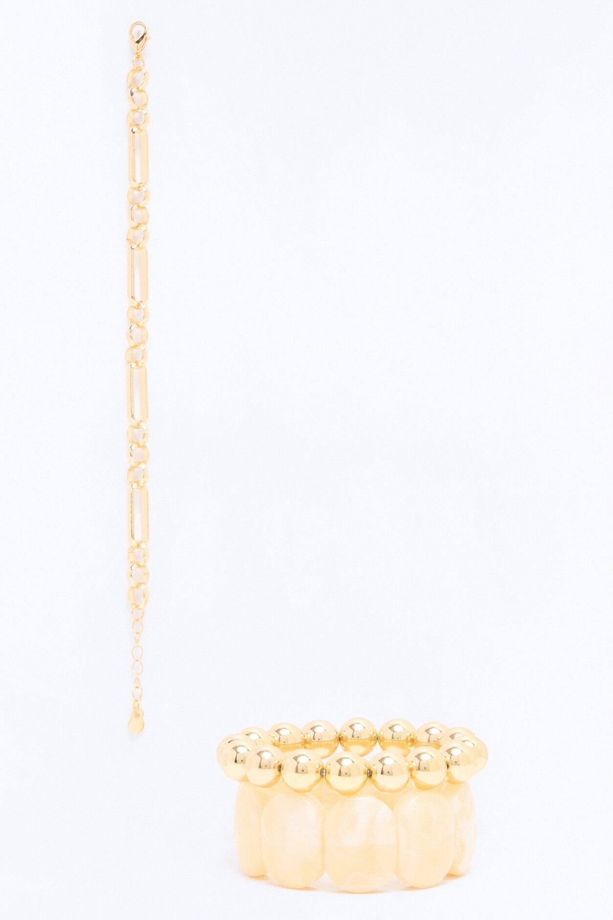 Island Babe 3 Piece Bracelet Set - Gold/combo