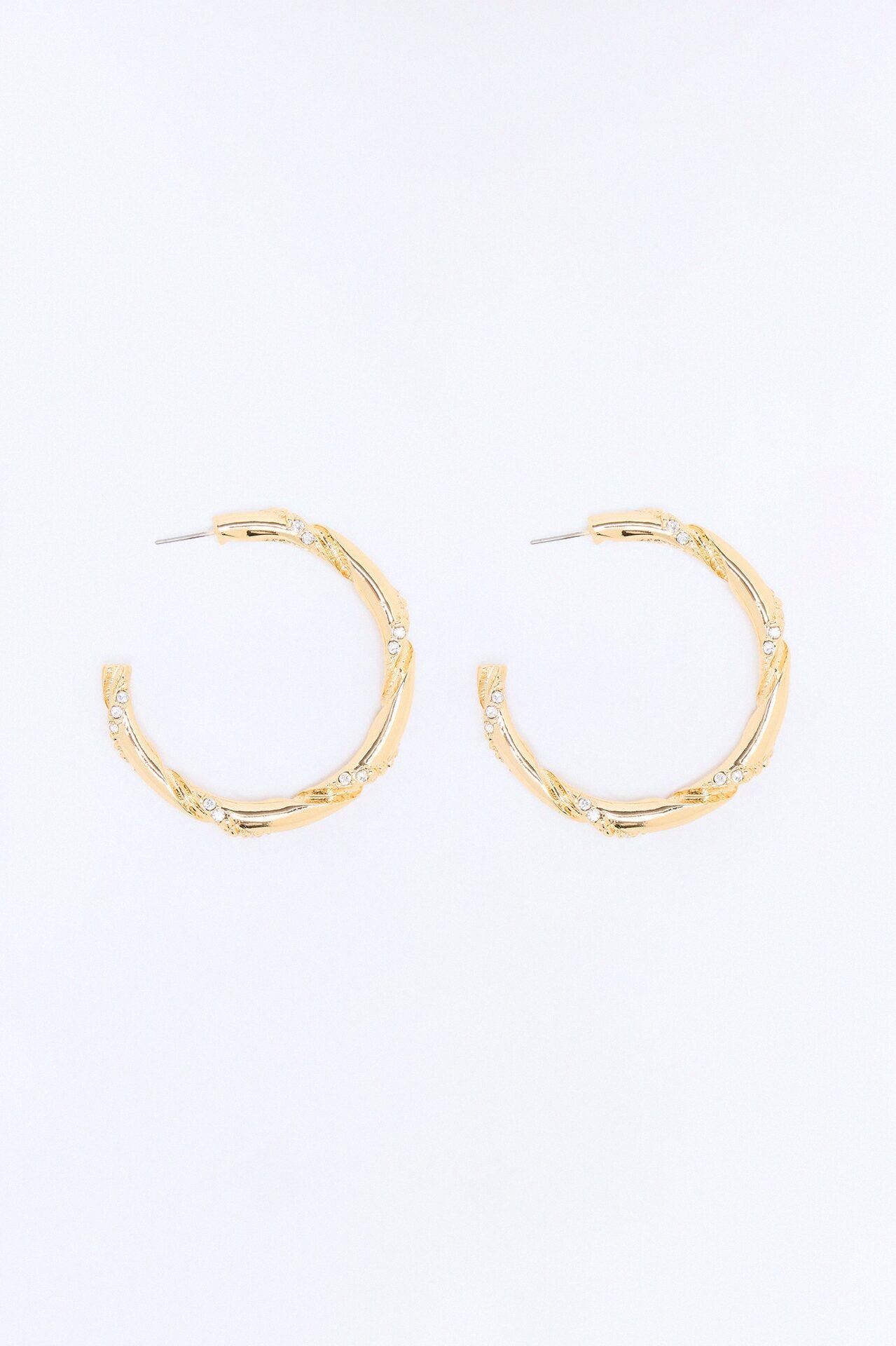 Touch Of Radiance Hoop Earrings - Gold