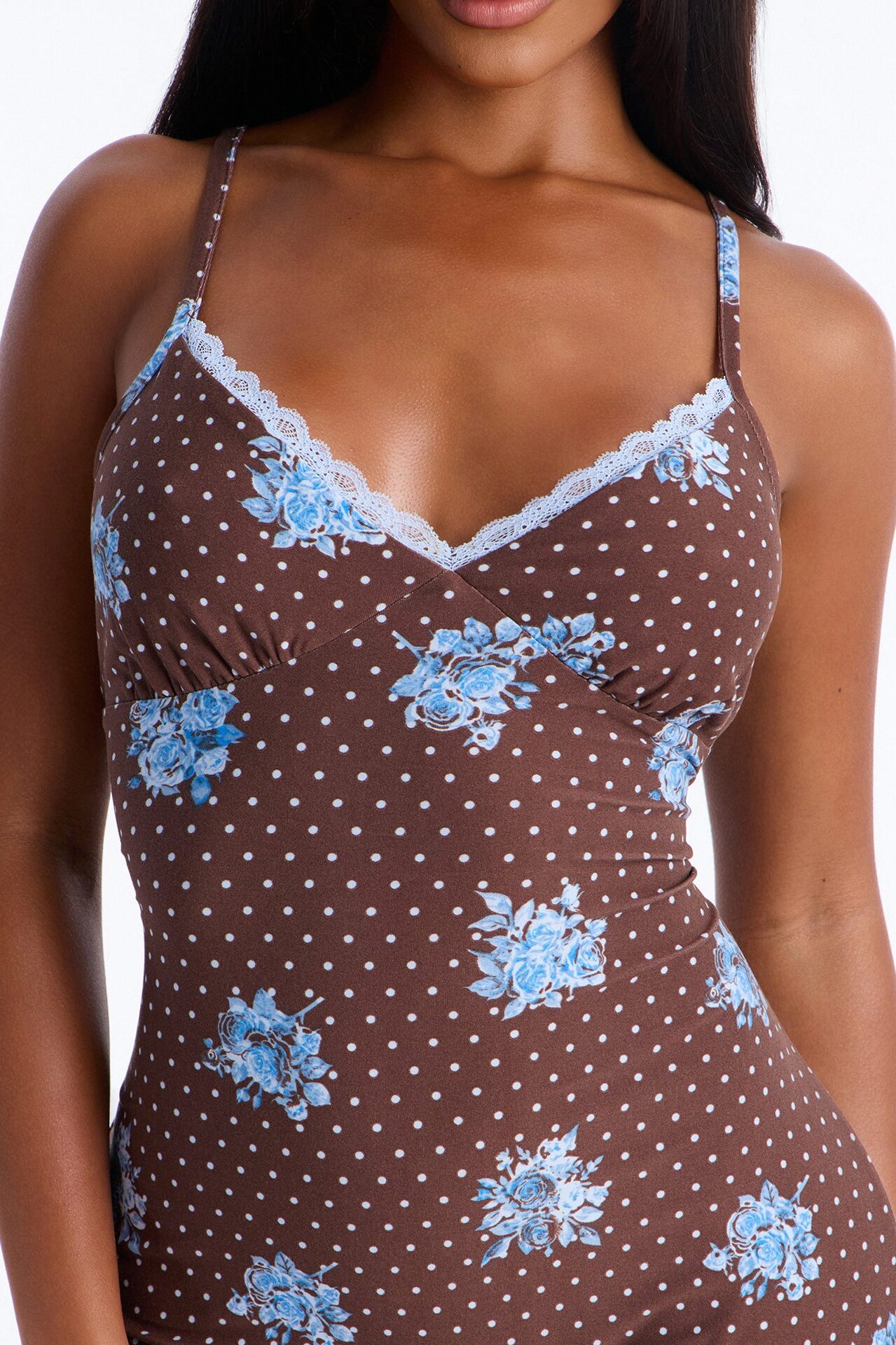 Sleepy Slay Cami PJ Romper Onesie - Blue/combo