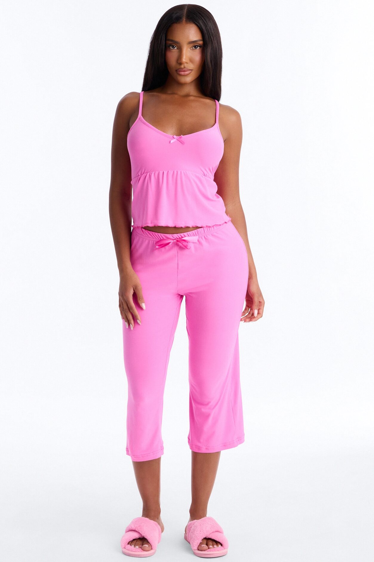 Get Into It 2pc PJ Pant Set - Pink
