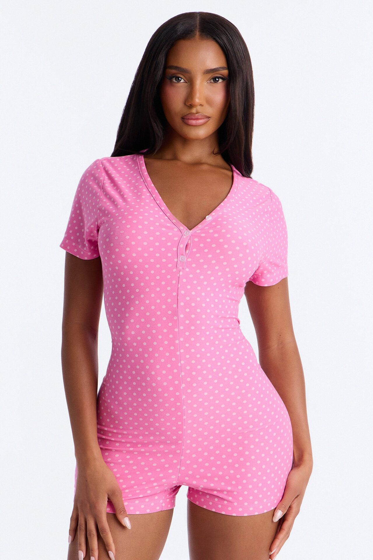 Tuck Me In PJ Romper Onesie - Pink