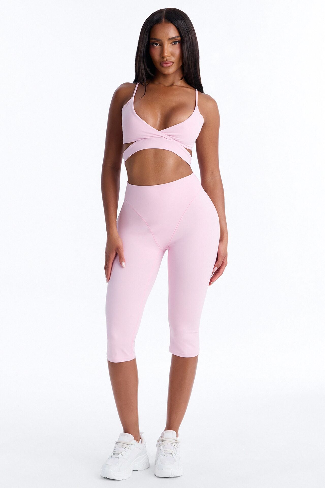 Soft Balance Capri Legging Set - Pink