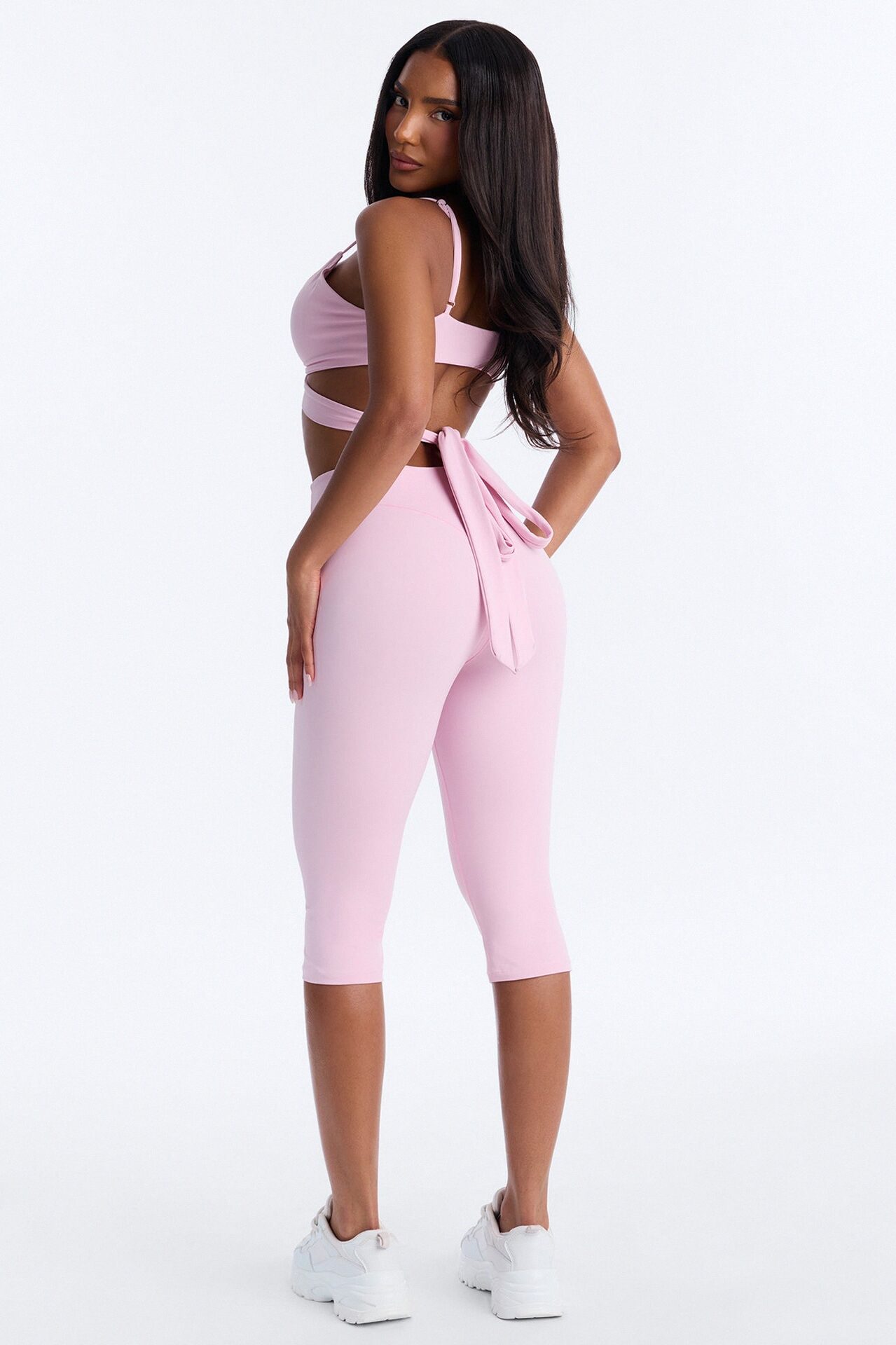 Soft Balance Capri Legging Set - Pink