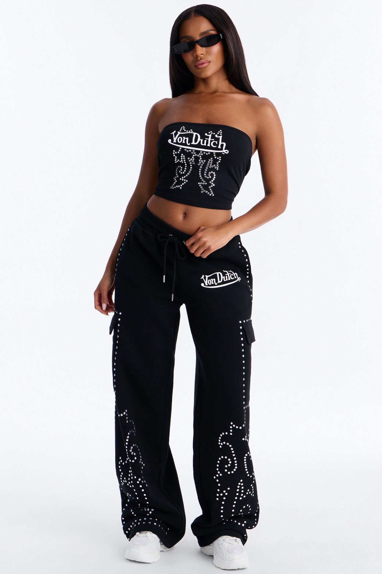 Von Dutch Western Tube Top - Black