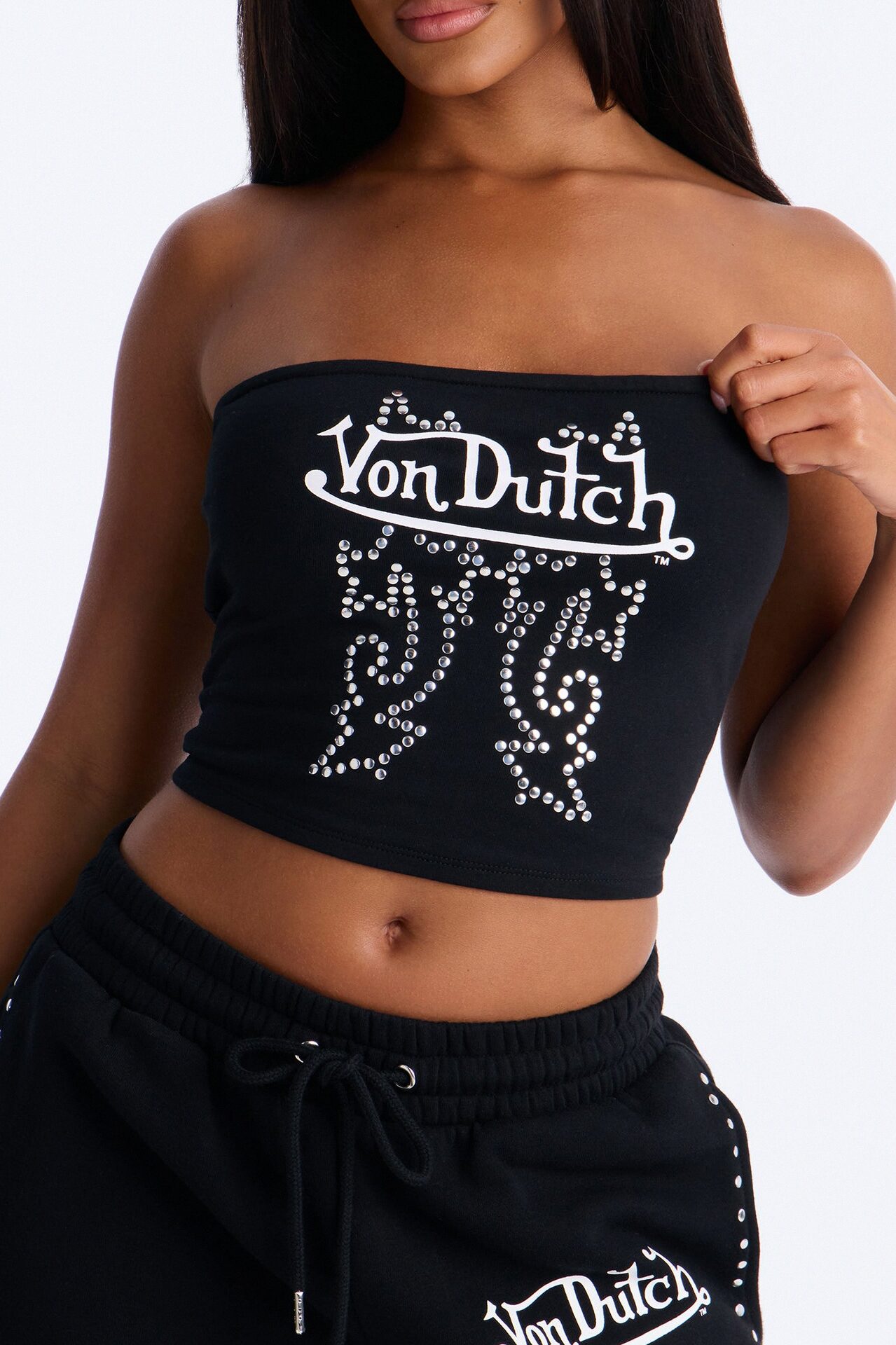 Von Dutch Western Tube Top - Black
