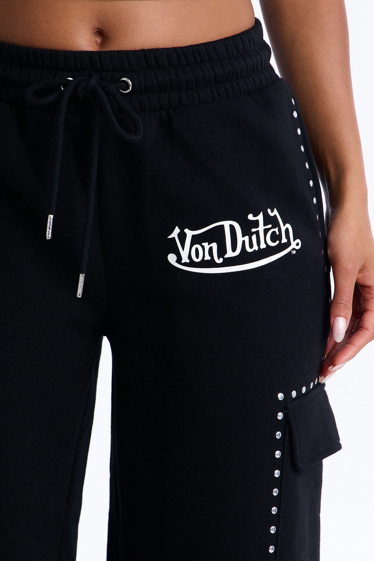 Von Dutch Western Wide Leg Pant - Black