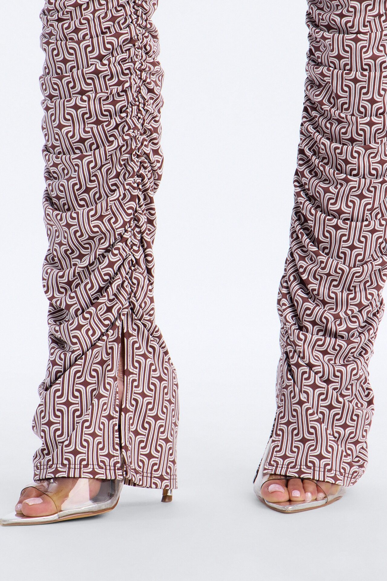 Labeled Luxe Stacked Skinny Pant - Brown/combo