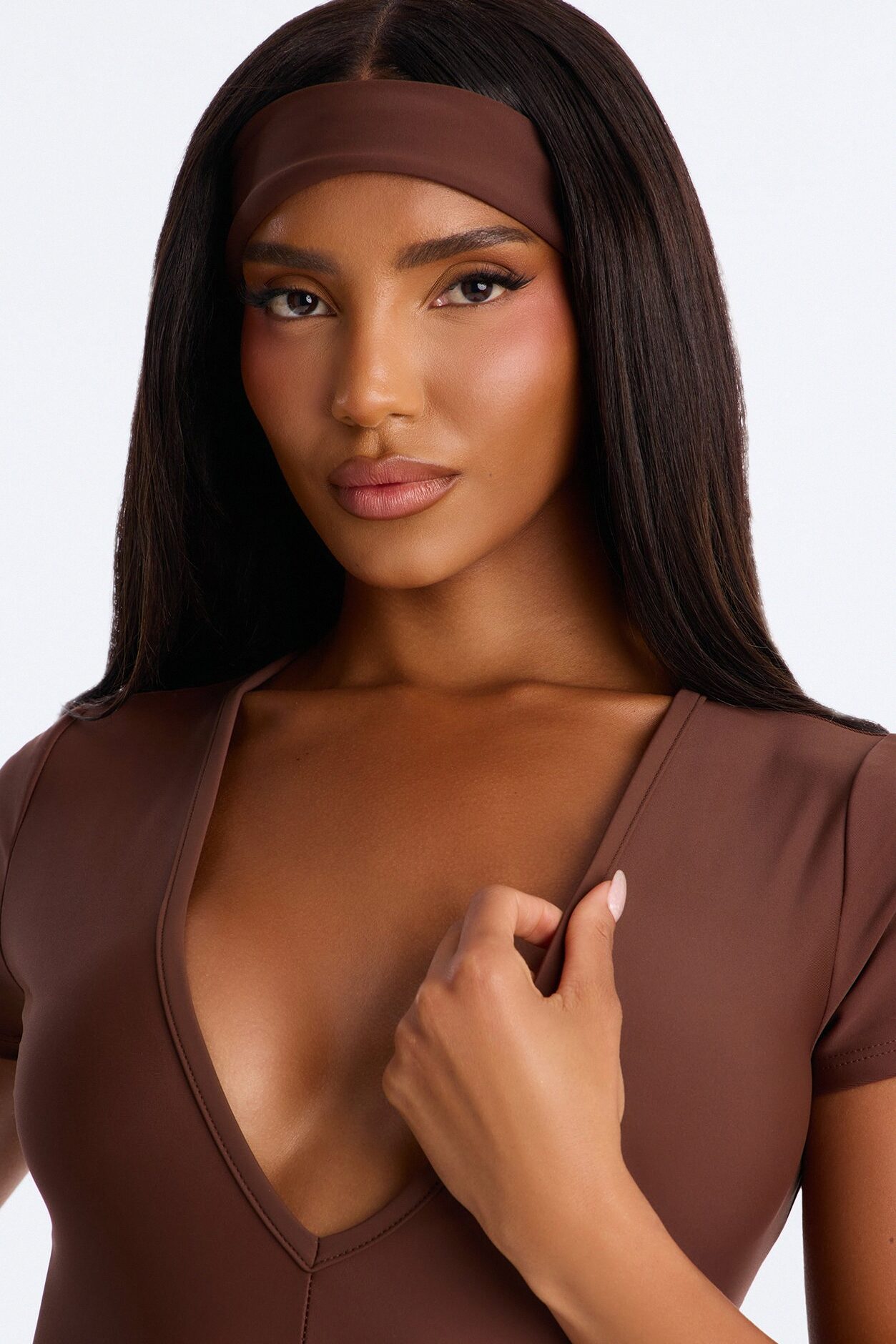 I Know I Look Good Short Sleeve 2 Piece Romper - Chocolate