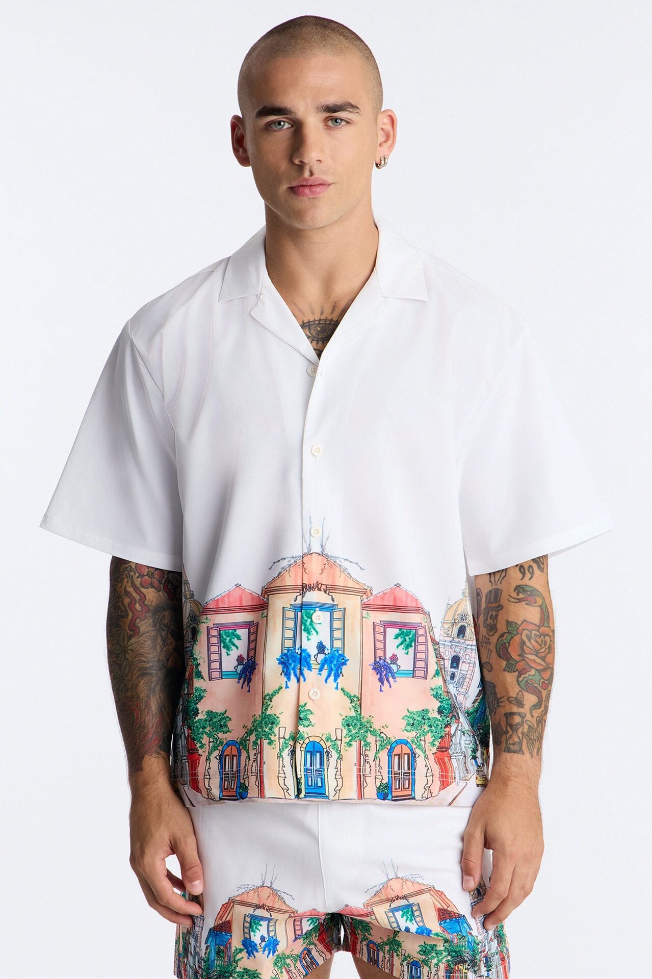 La Calle Viva Cuban Collar Shirt - Multi Color