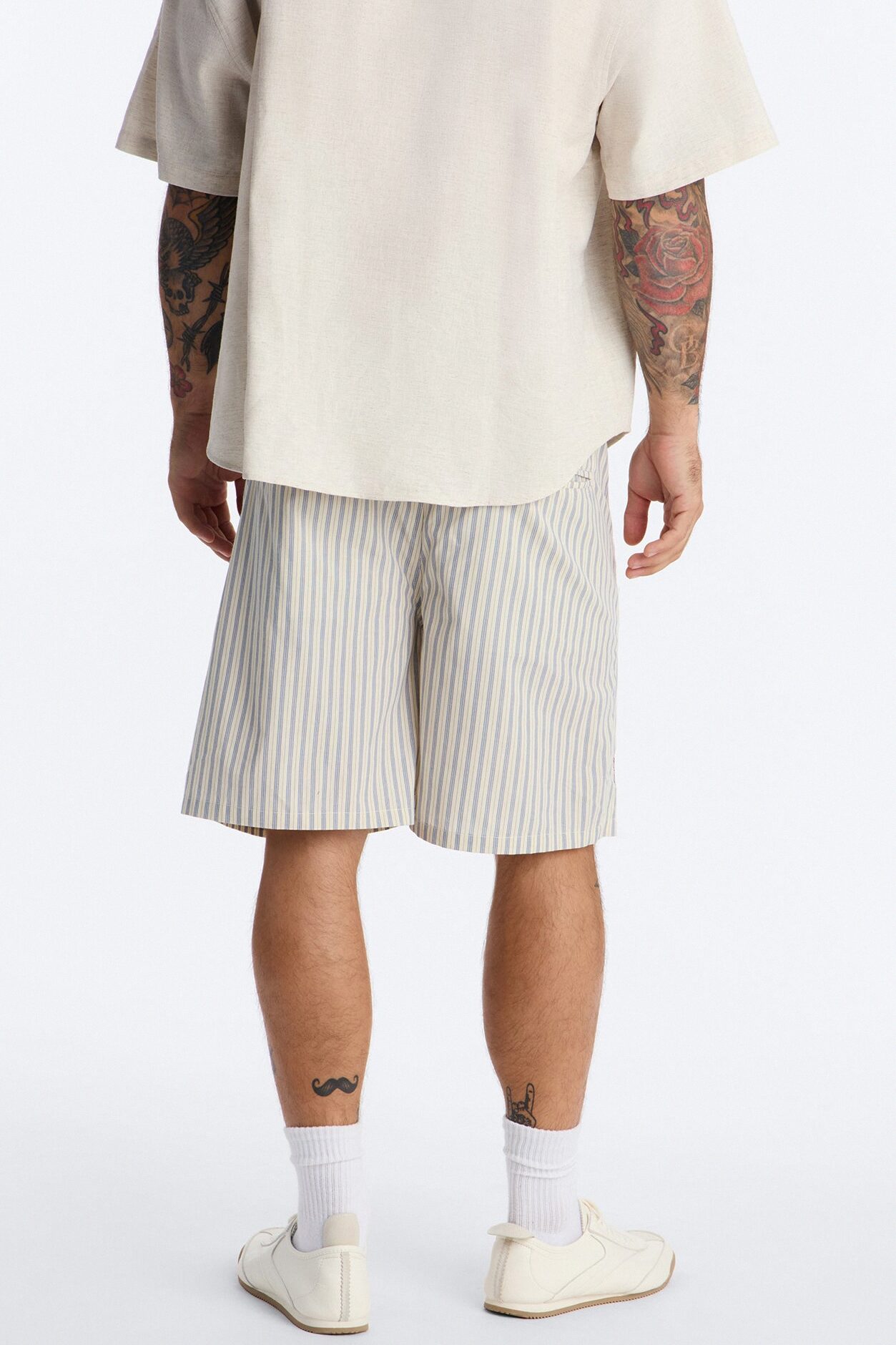 Haru Fade Stripe Short - White/combo