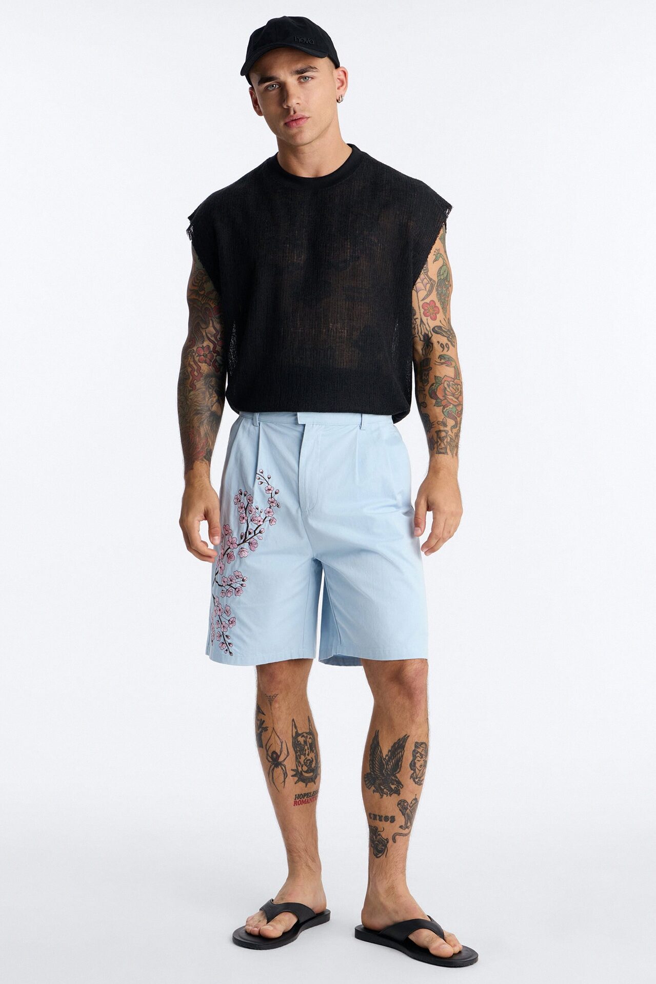 Haru Fade Stripe Short - Light Blue
