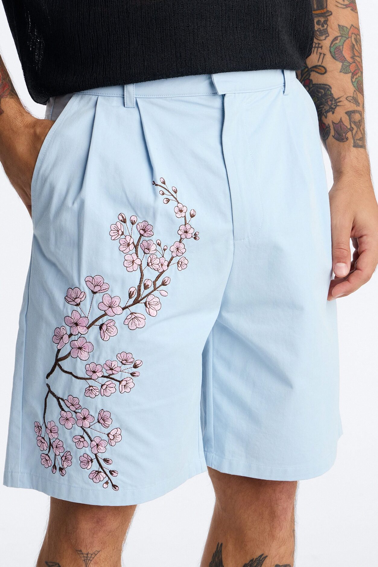 Haru Fade Stripe Short - Light Blue