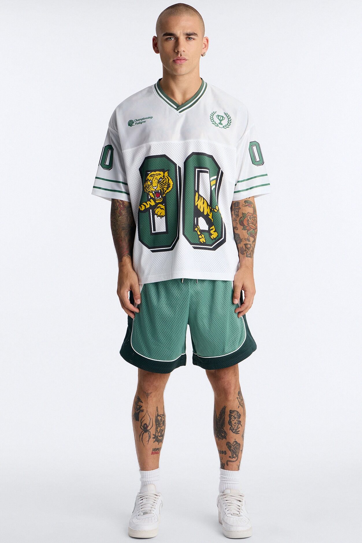 Marcello Relaxed Mesh Short - Green/combo