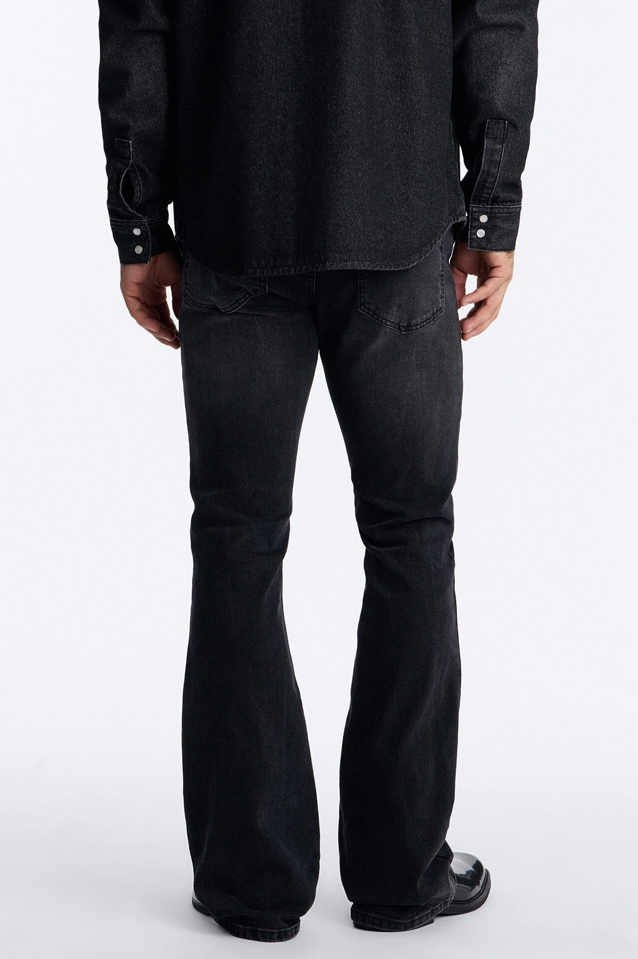 Dreamy Stacked Skinny Flare Jeans - Black Wash