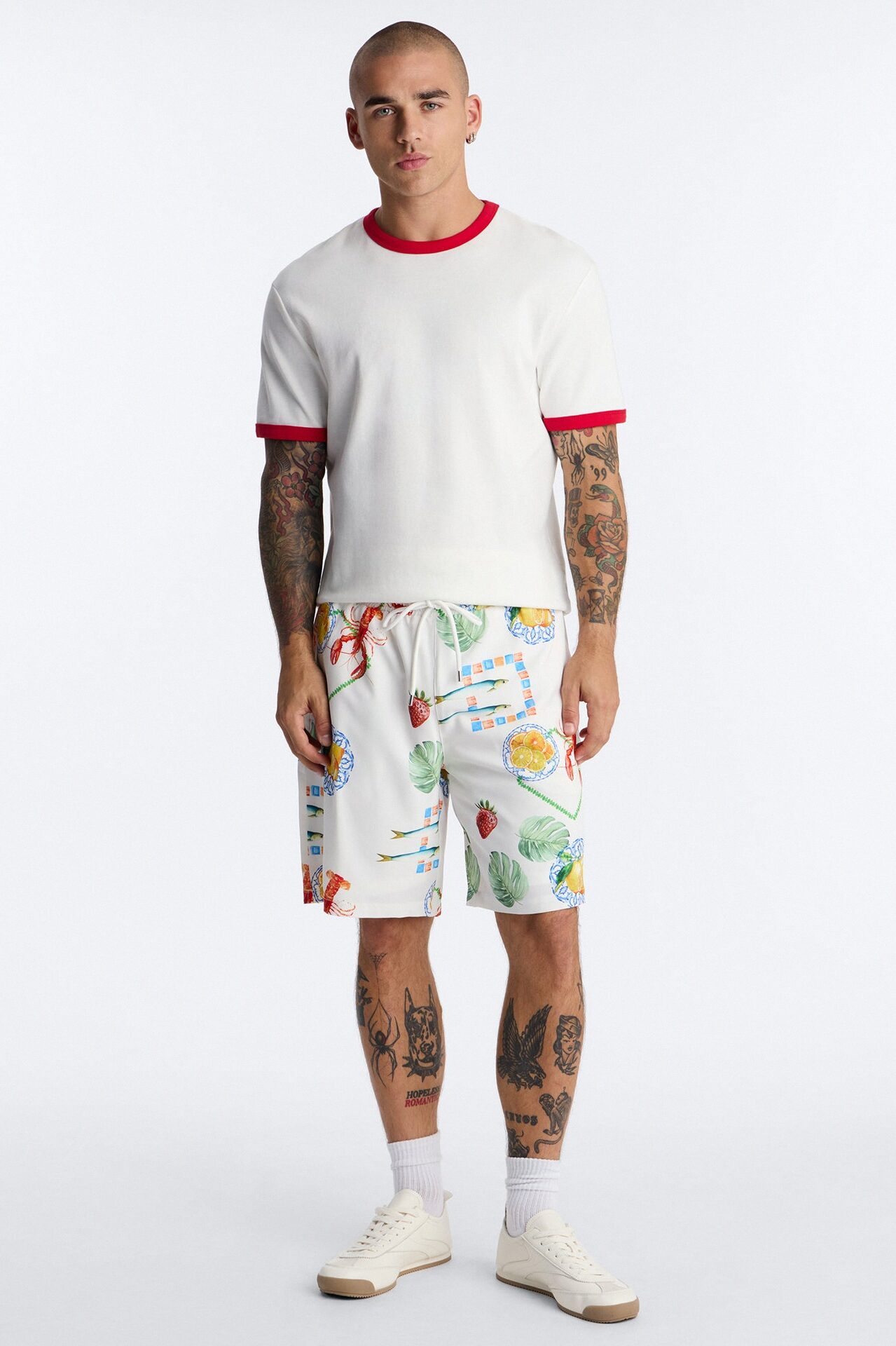 Relaxed Solaire Peel Short - White/combo