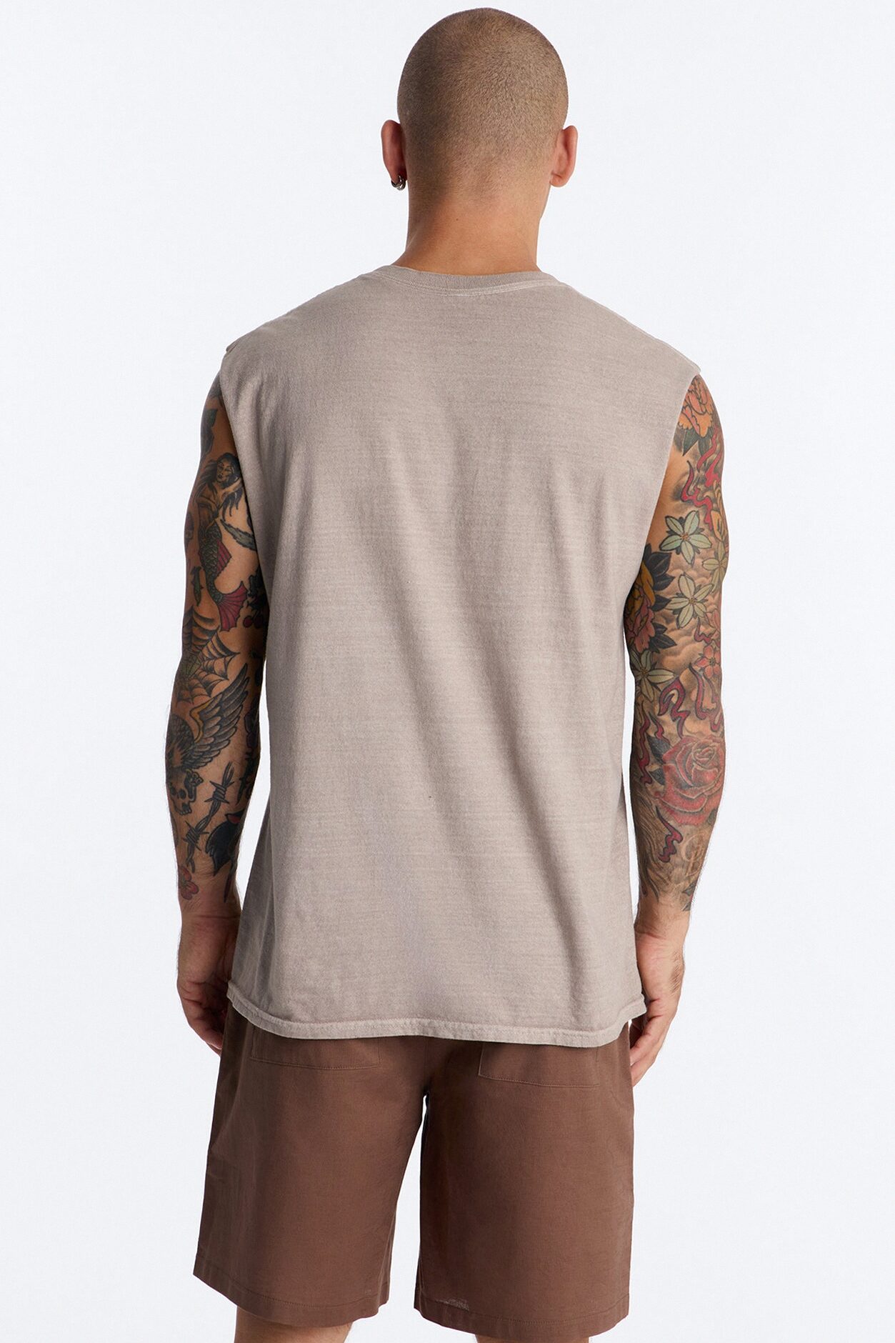New Beginnings 00 Muscle Tee - Taupe
