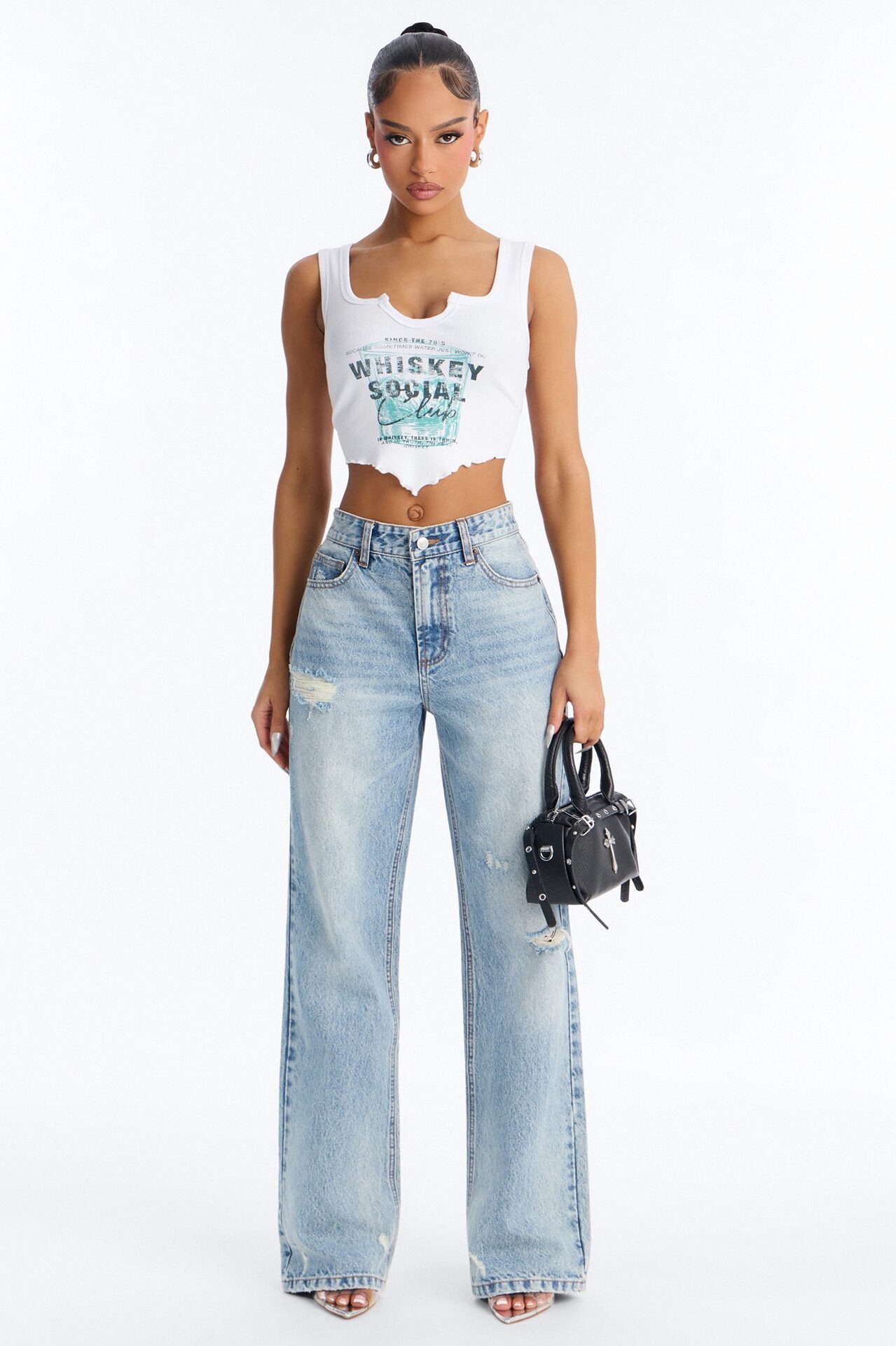 Whiskey Social Club Tank Top - White