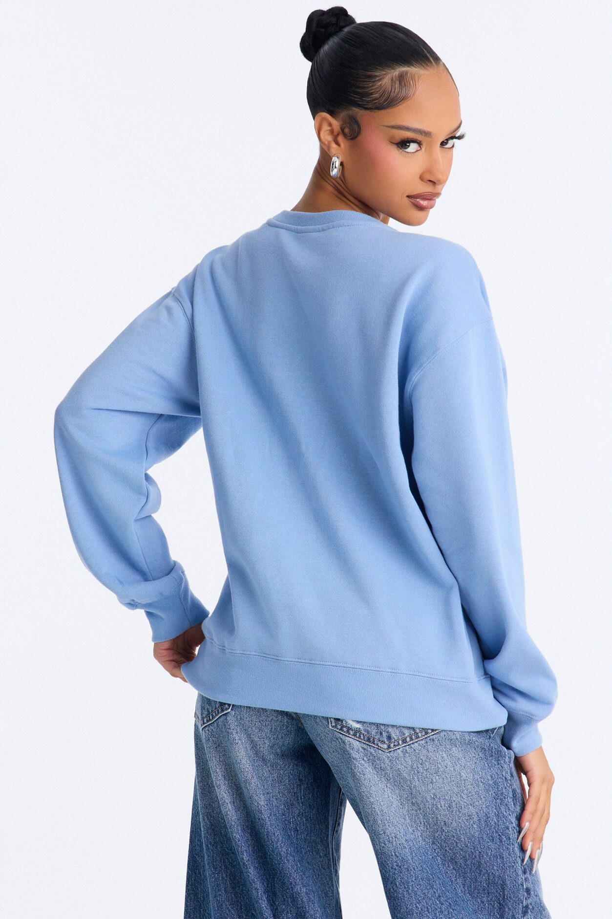 Stitch Hawaii Crew Sweartshirt - Blue