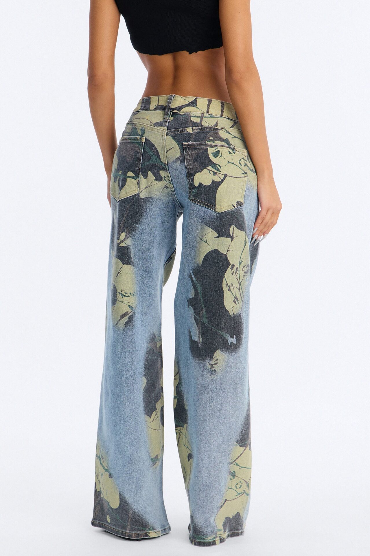 Hide And Seek Camo Printed Jeans - Camouflage