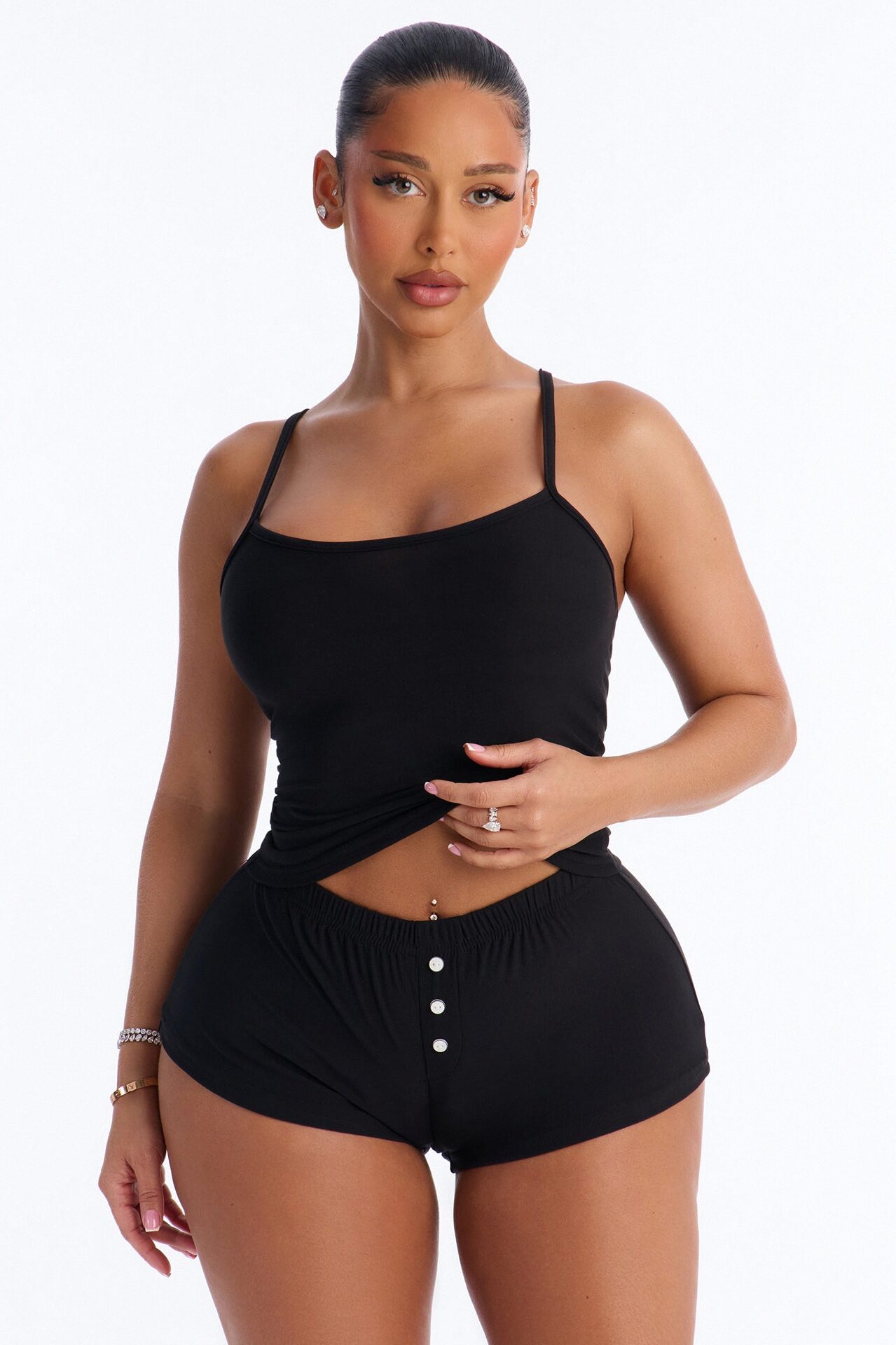 Bare Comfort Cami PJ Short Set - Black