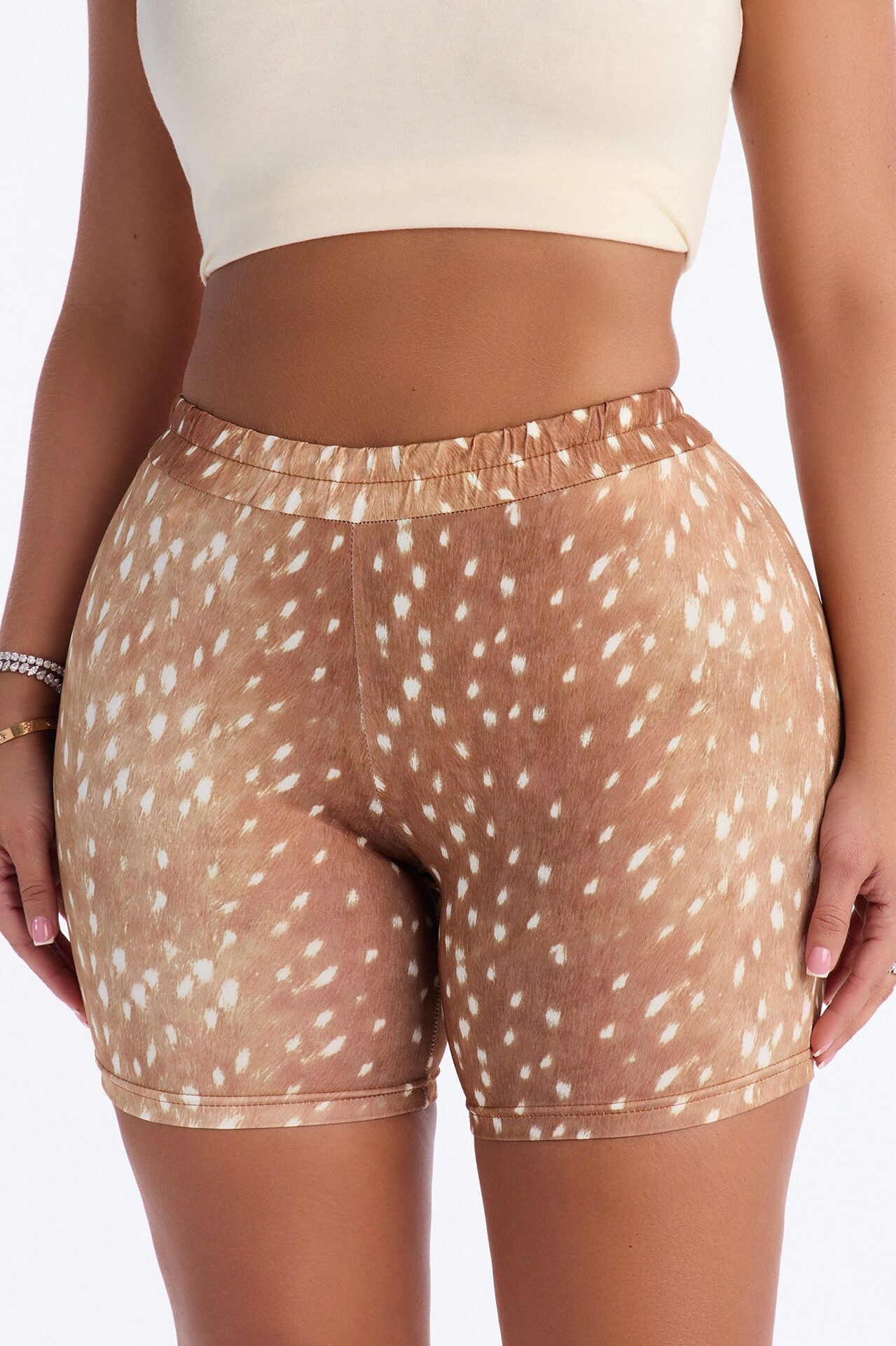 Fauna Biker Short - Brown/combo
