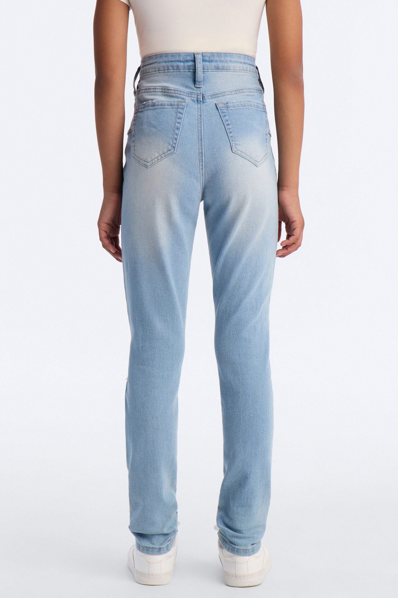 Mini Girly Ambition Ripped Skinny Jeans - Light Wash