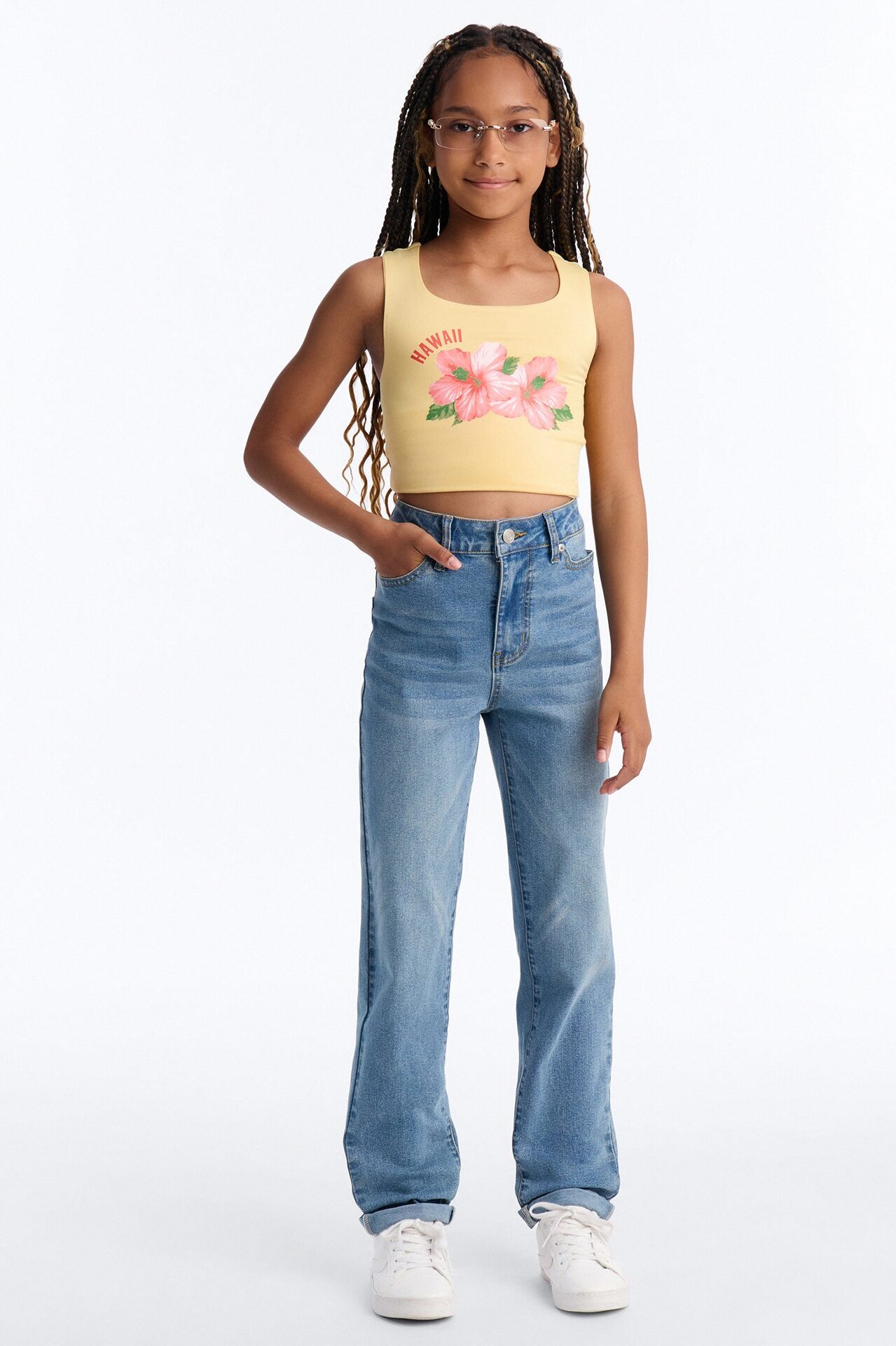 Mini Clara Straight Leg Jean - Medium Wash