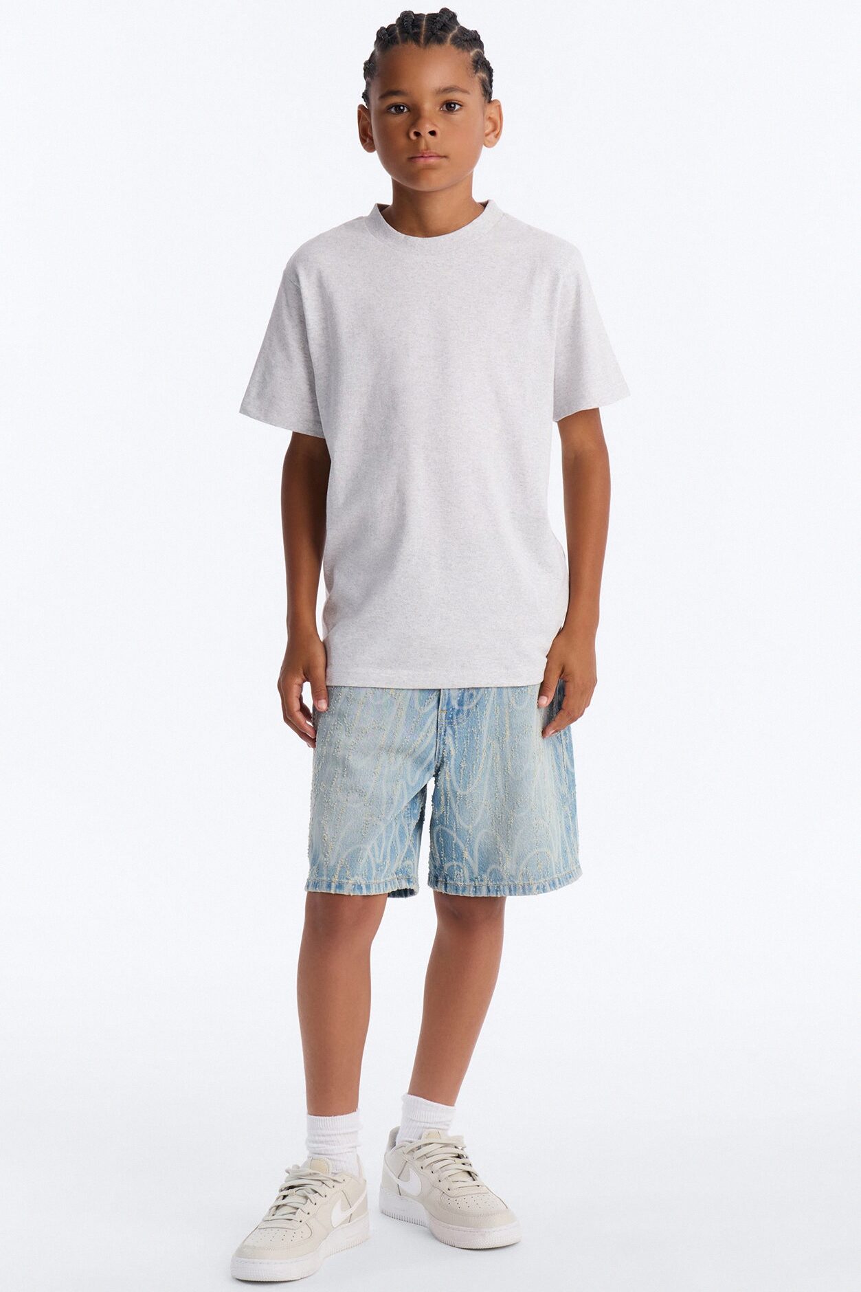 Mini Just The Right Time Short Sleeve Tee - Grey