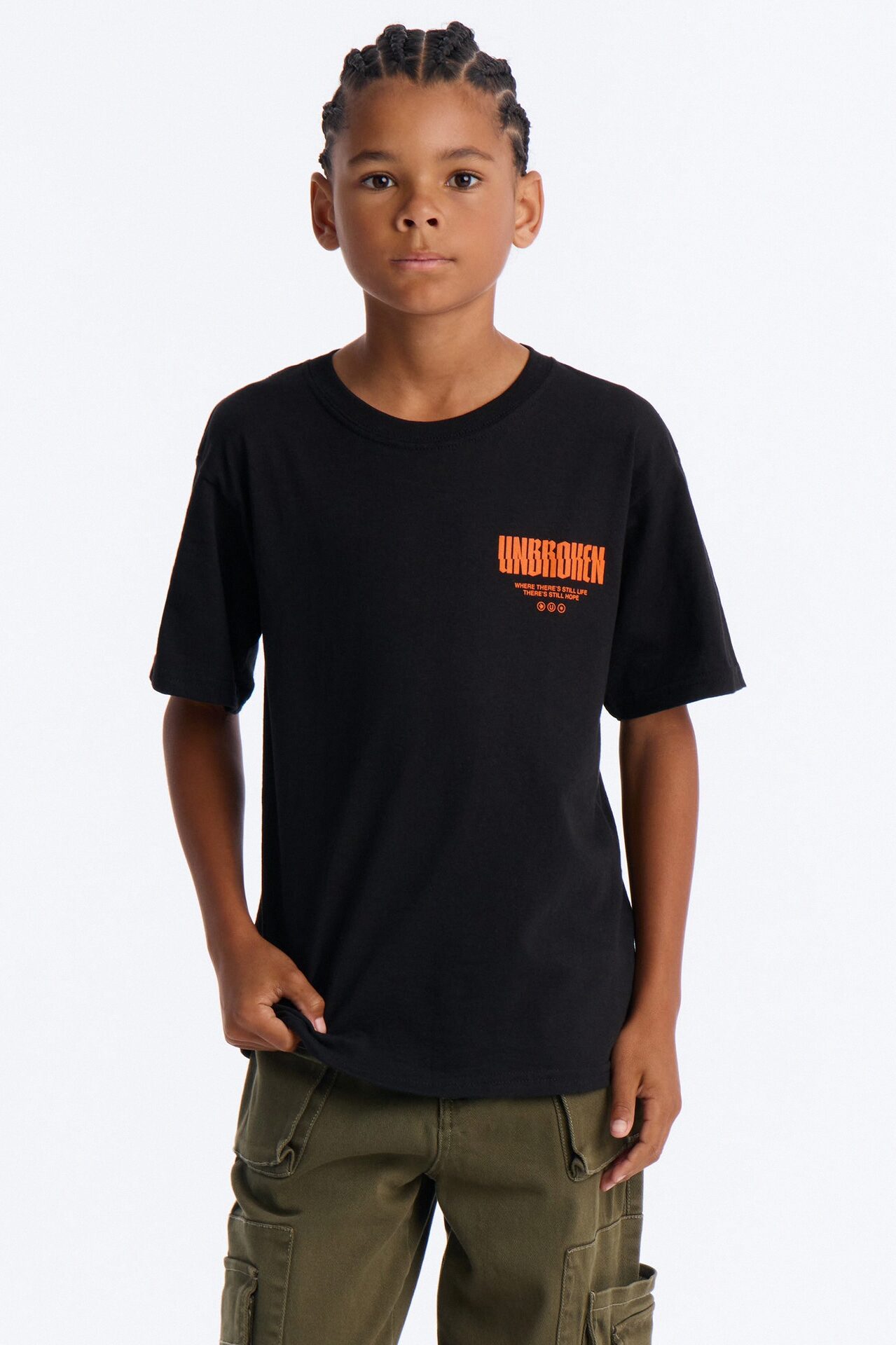Mini Unbroken And Free Short Sleeve Tee - Black