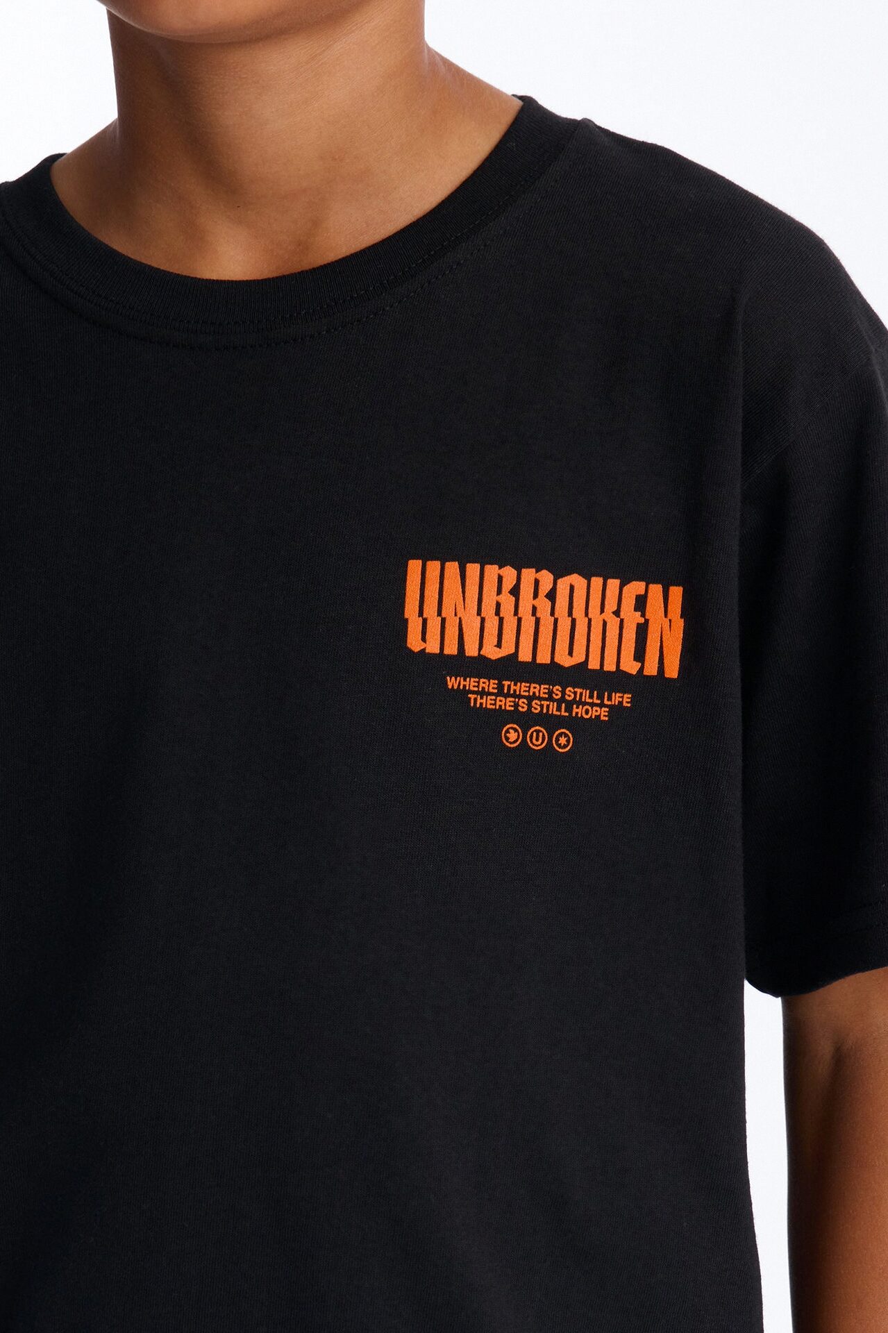 Mini Unbroken And Free Short Sleeve Tee - Black