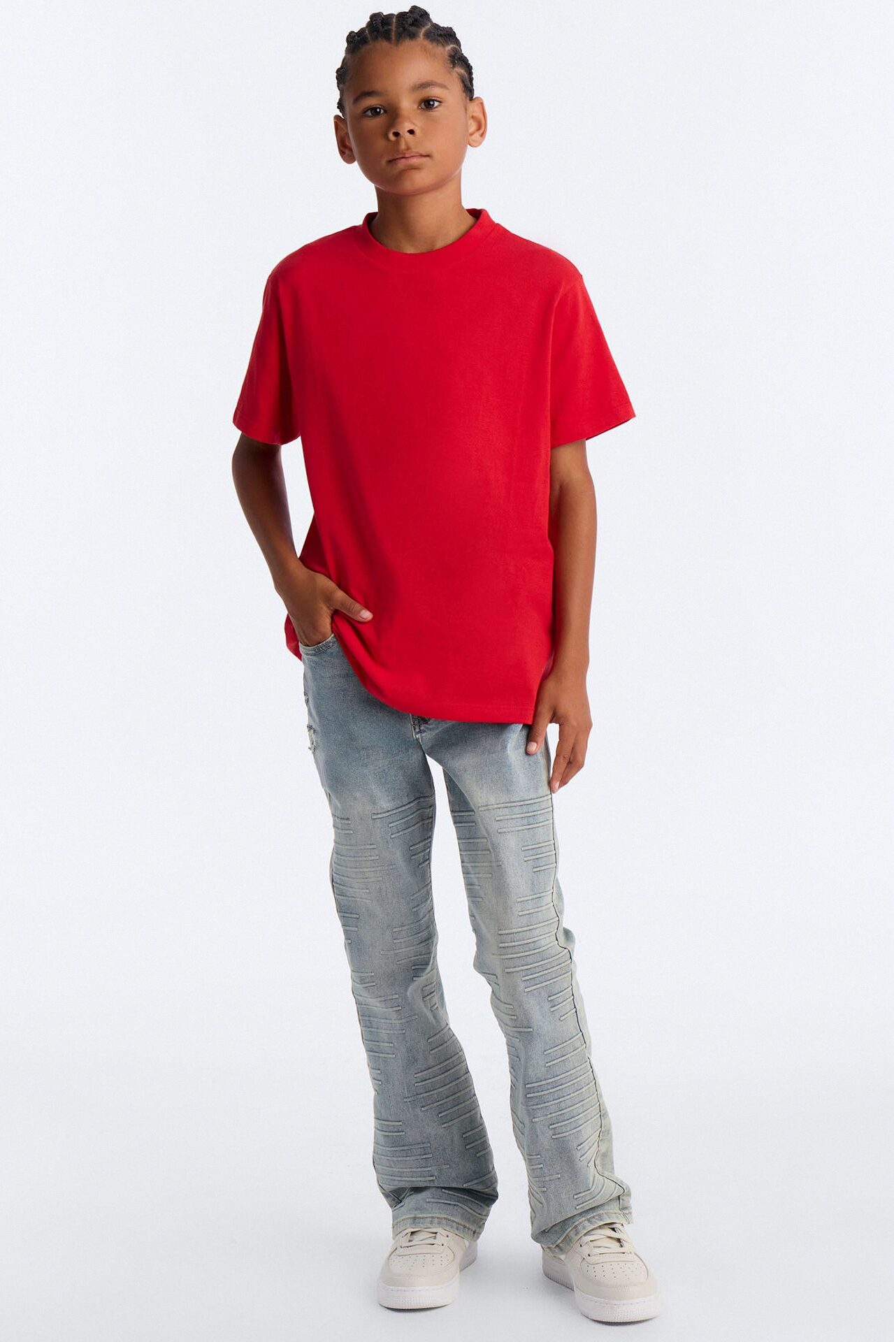 Mini Just The Right Time Short Sleeve Tee - Red