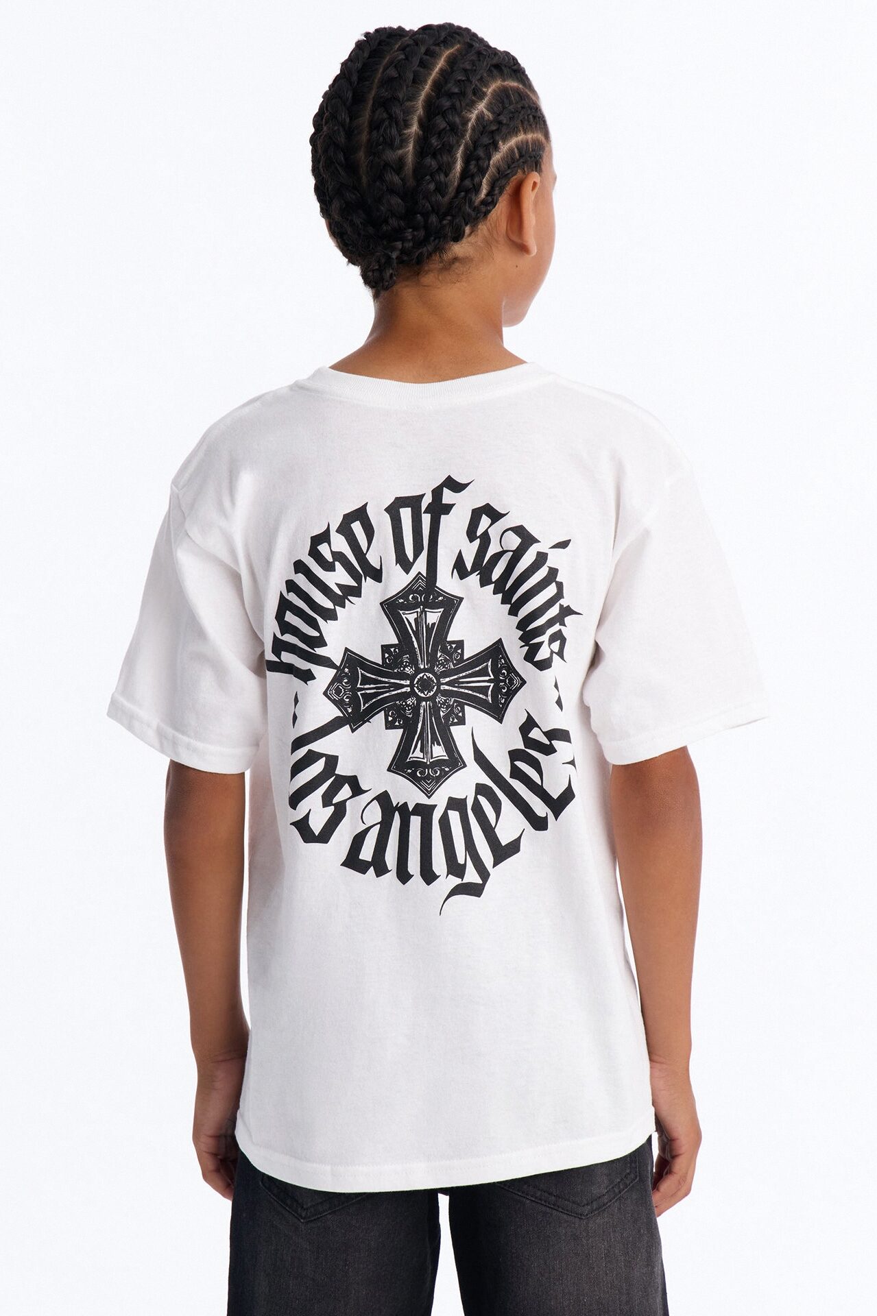 Mini House Of Saints Boxy Short Sleeve Tee - White
