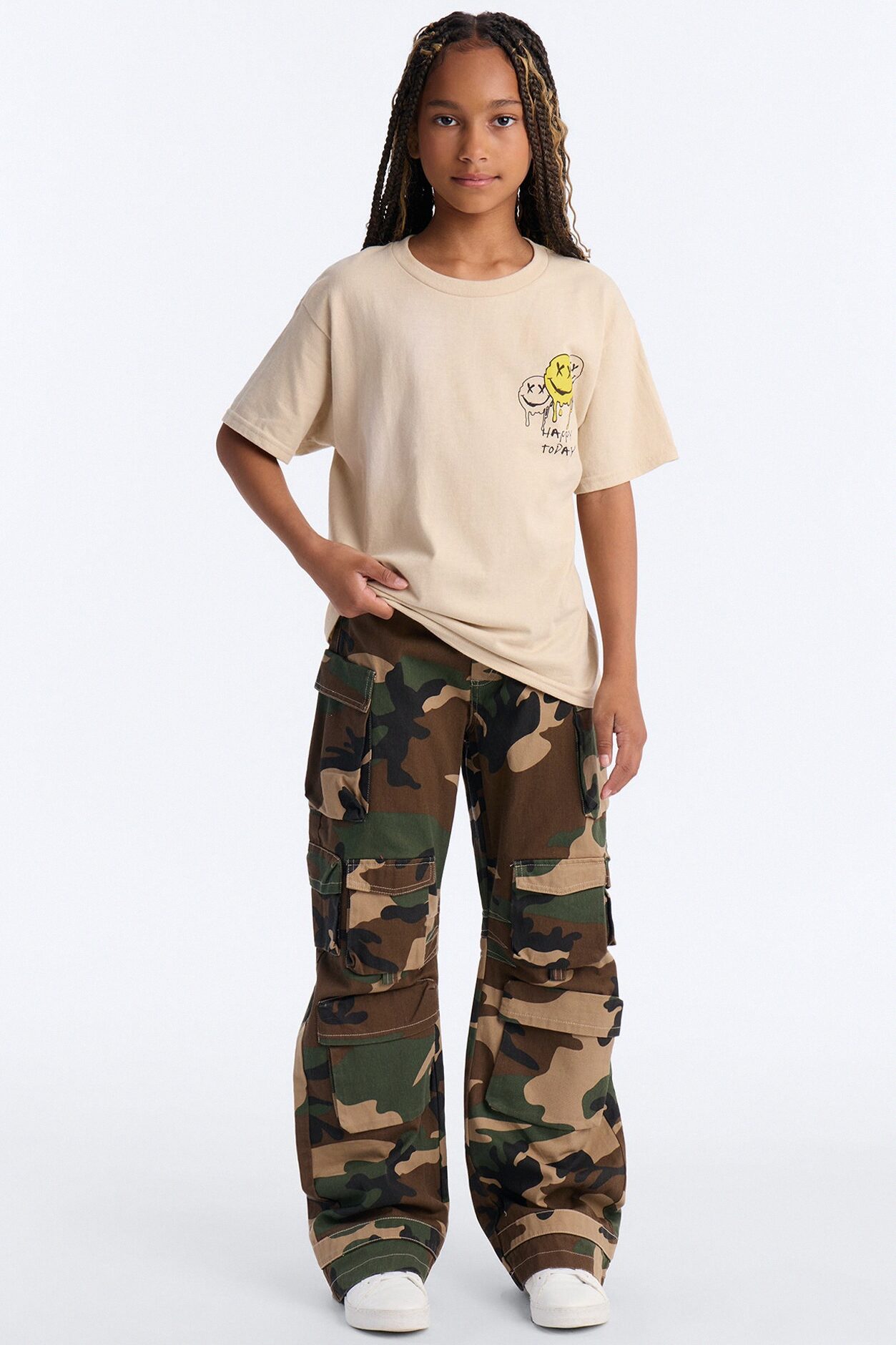 Mini Happy Happy Today Tee - Sand