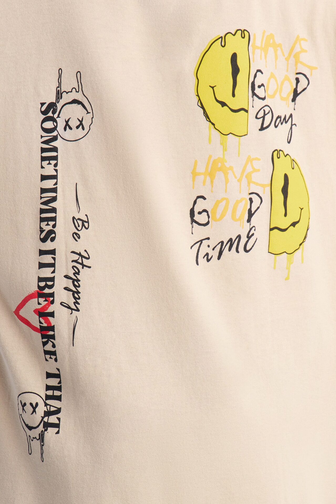 Mini Happy Happy Today Tee - Sand