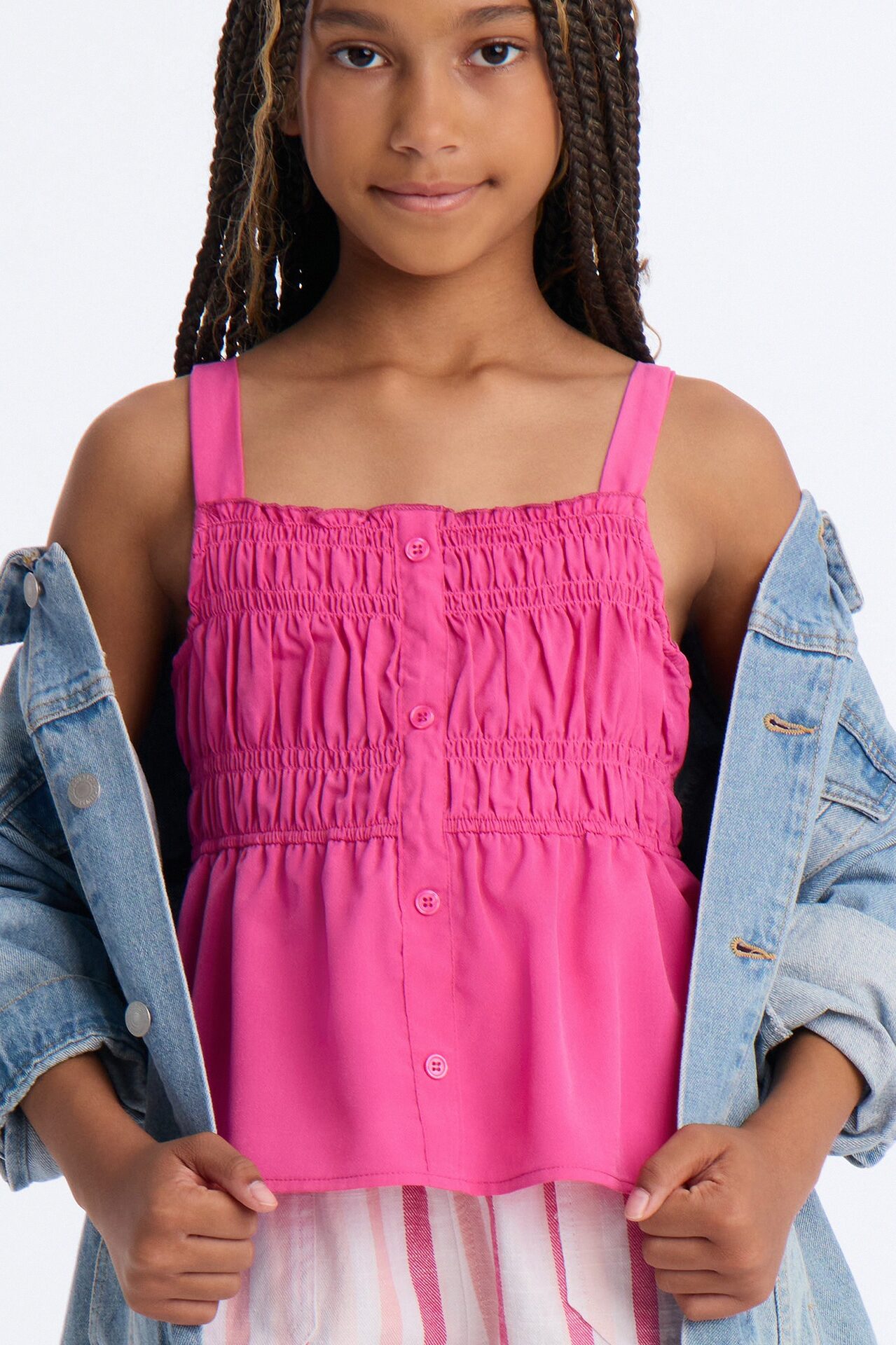 Mini Brighter Days Short Set - Fuchsia/combo